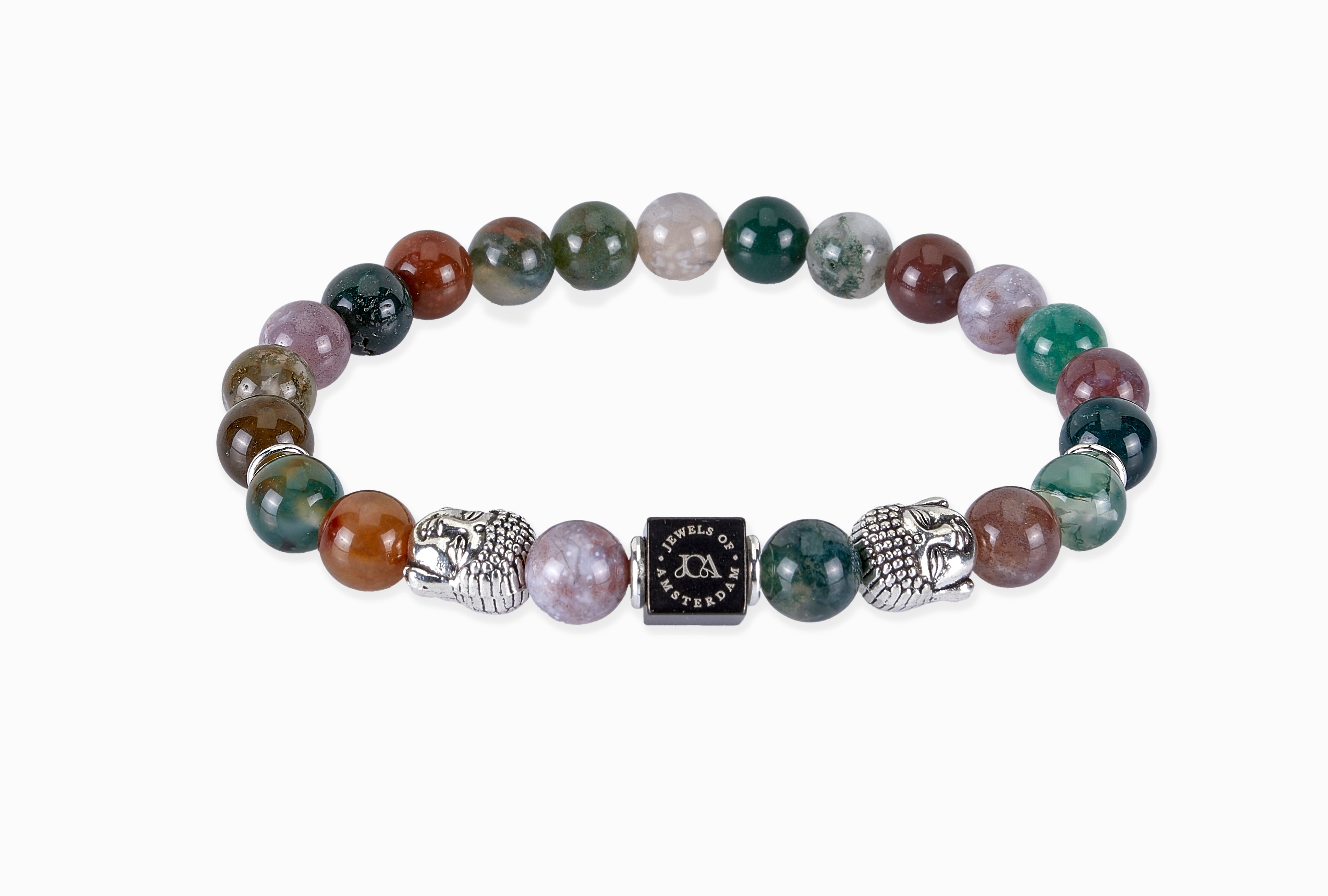 Picasso Jaspis Boeddha armband - 8mm