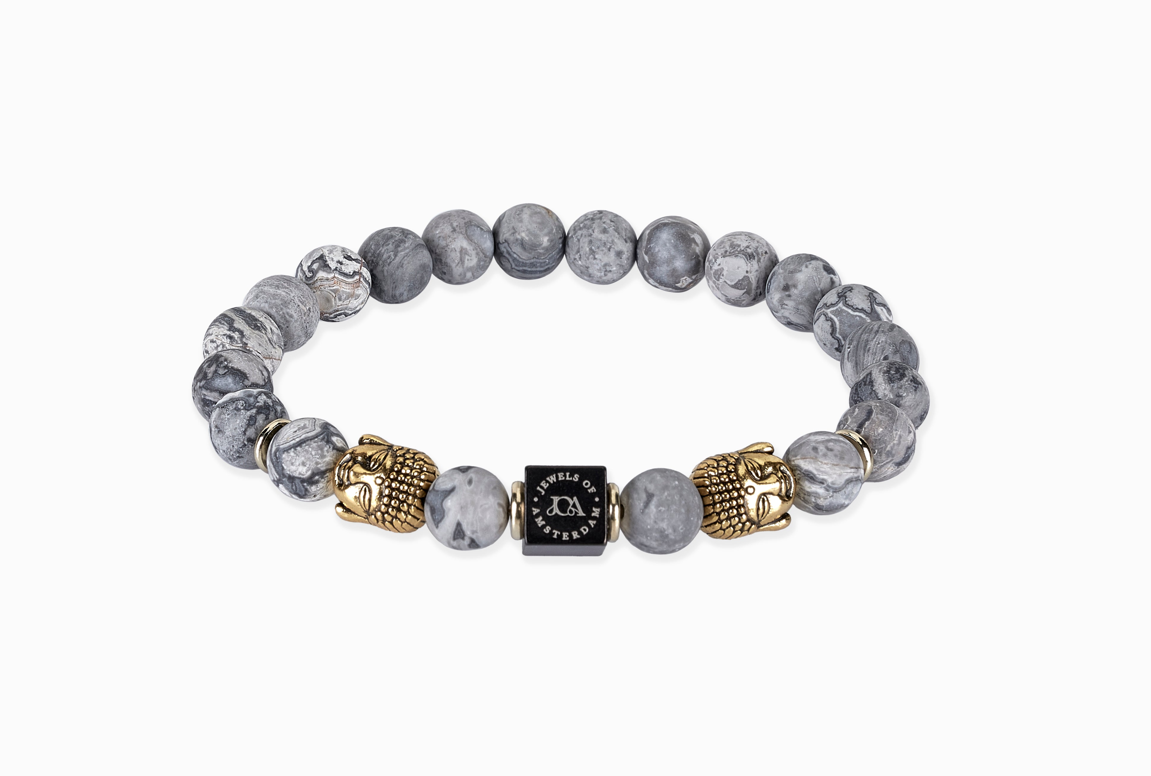 Picasso Jaspis Boeddha armband - 8mm