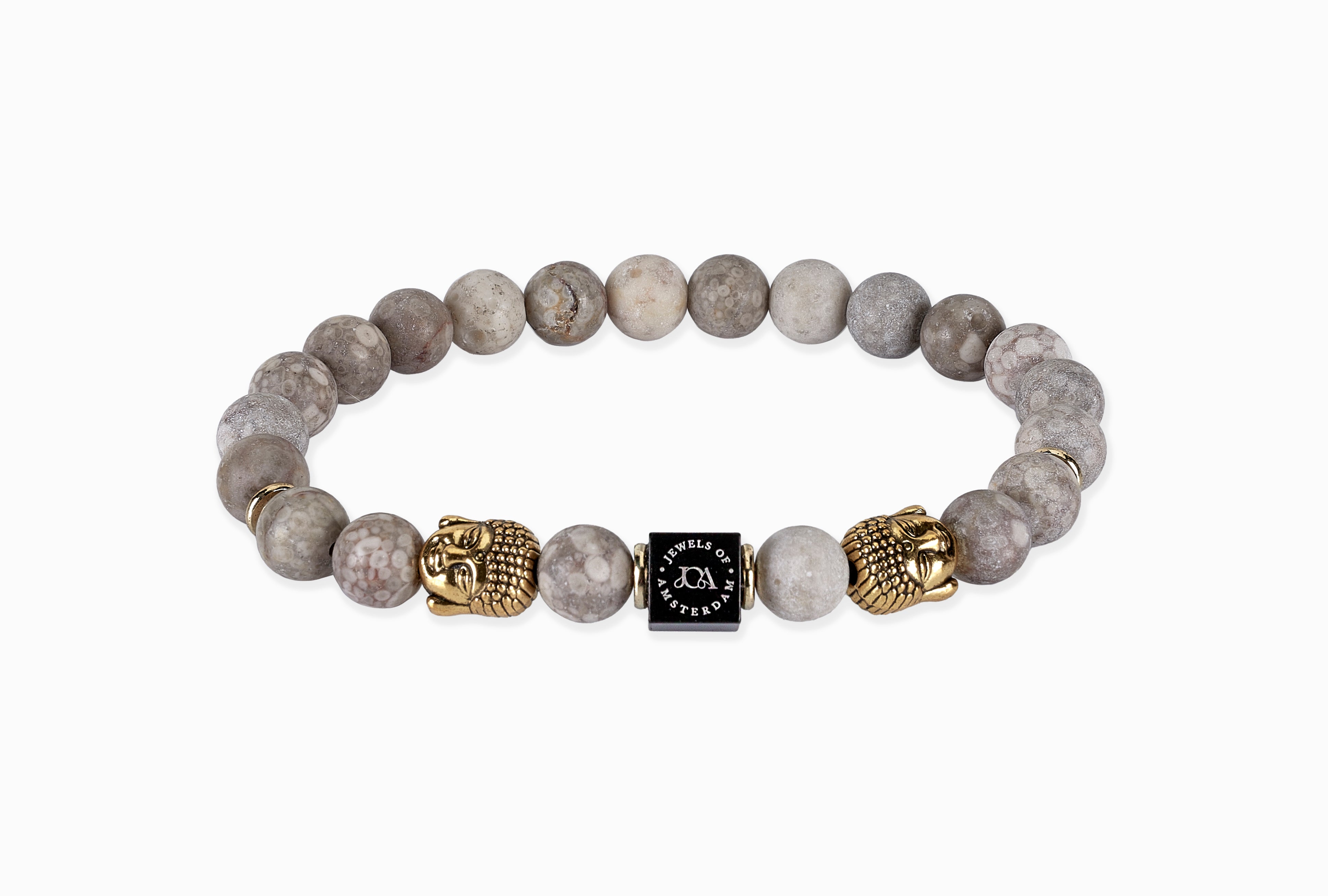 Picasso Jaspis Boeddha armband - 8mm