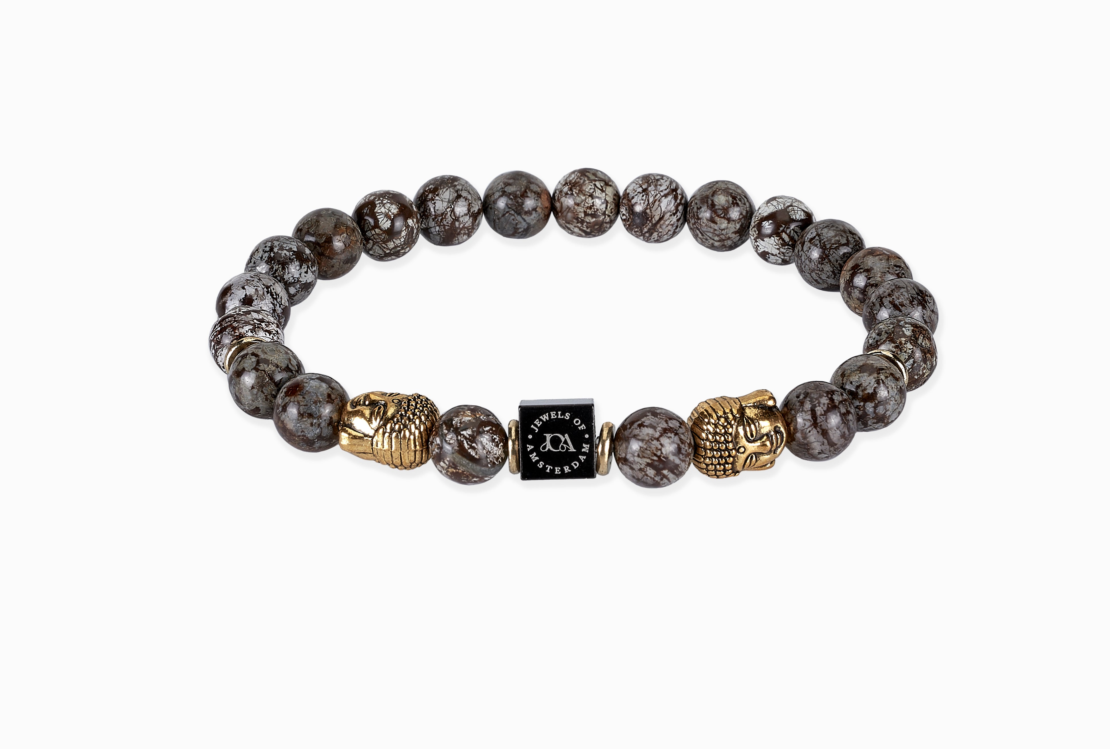 Picasso Jaspis Boeddha armband - 8mm