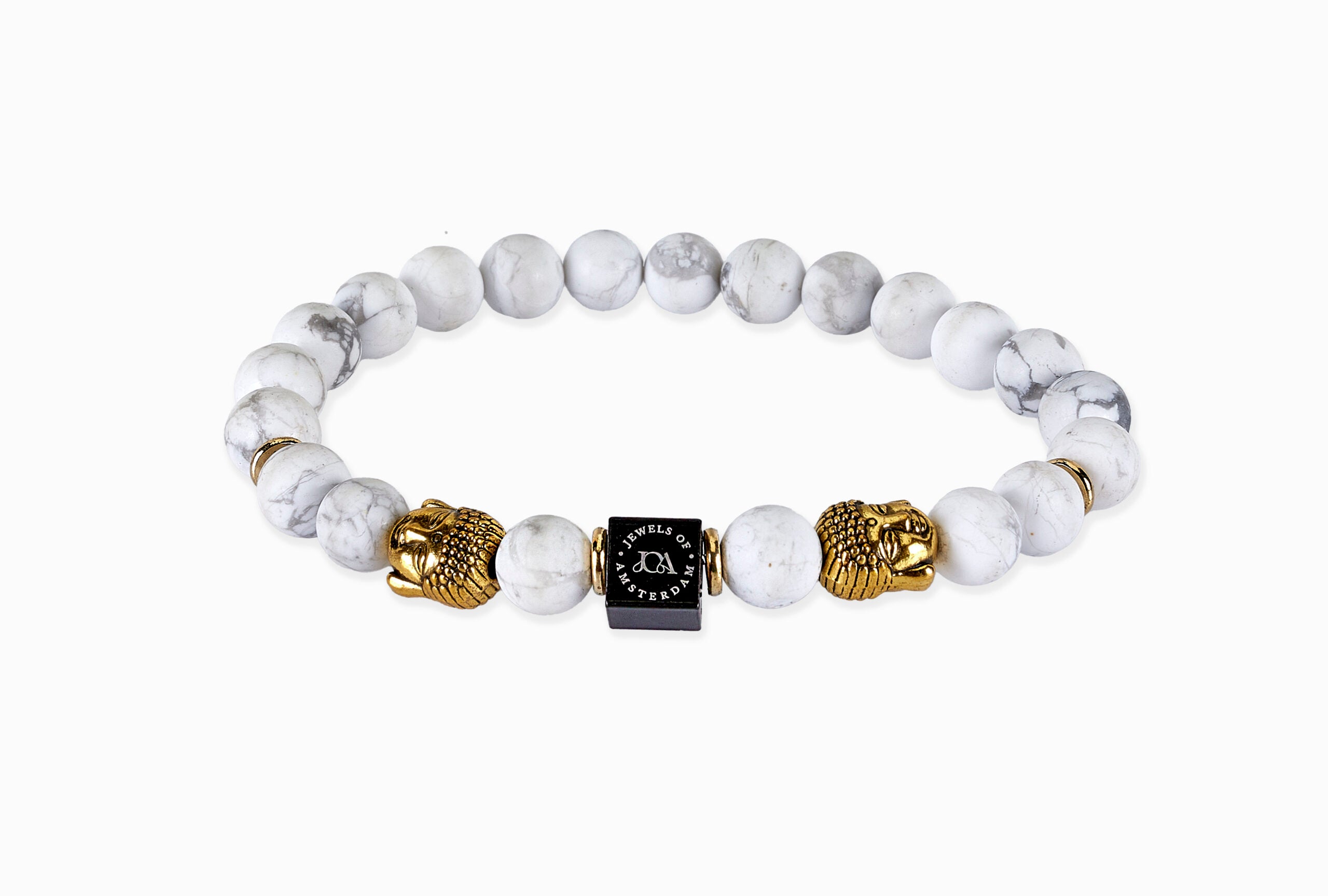 howliet edelstenen armband goud boeddha