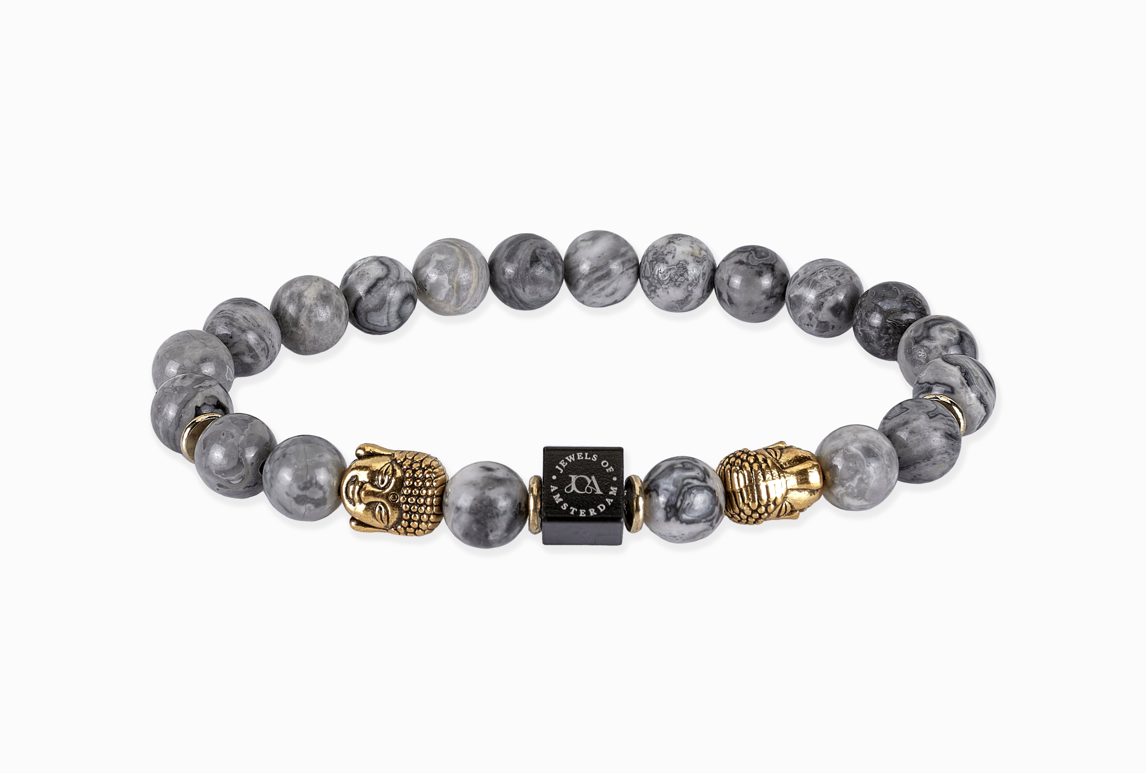 Picasso Jaspis Boeddha armband - 8mm