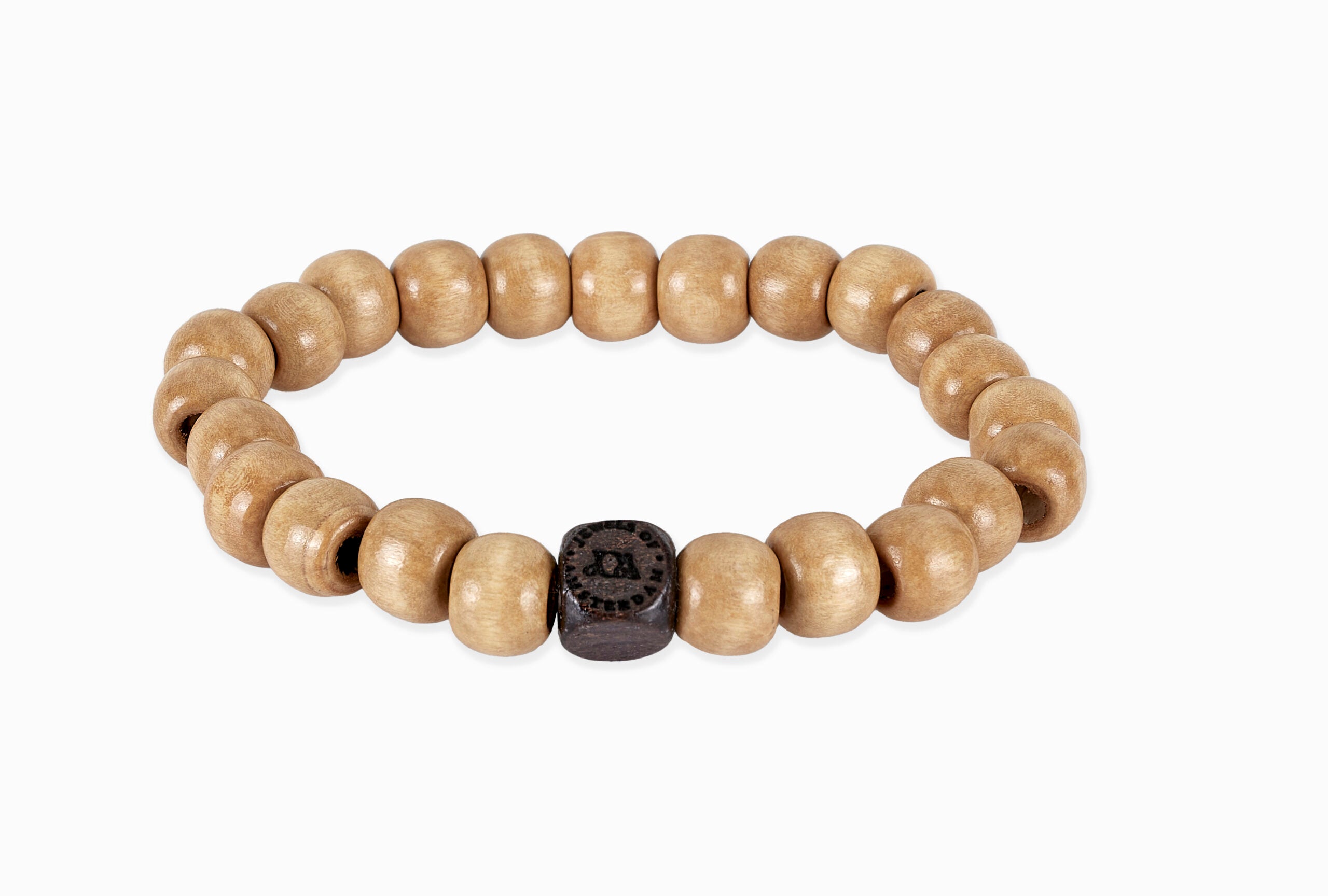 Licht houten armband - 10mm