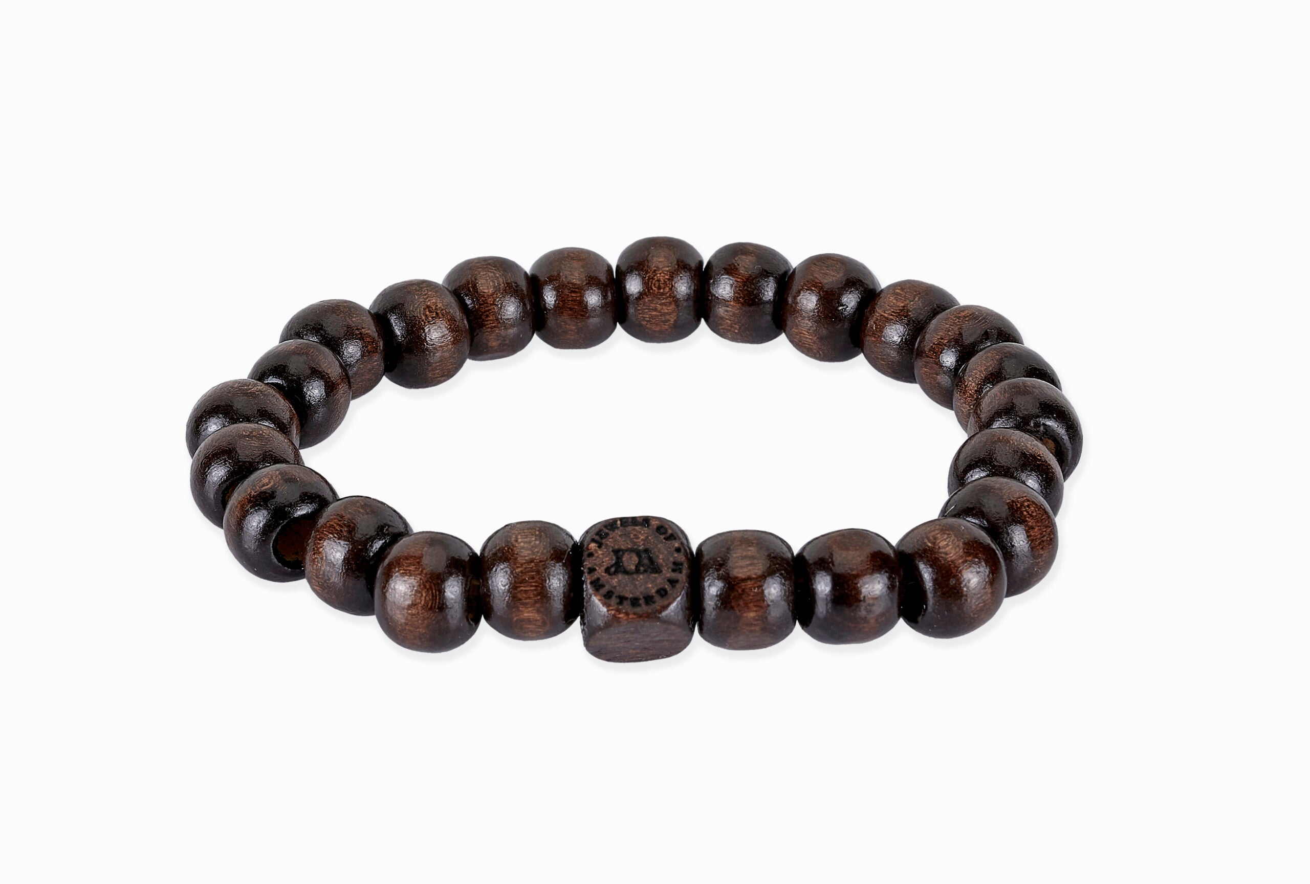 Donker houten armband - 10mm
