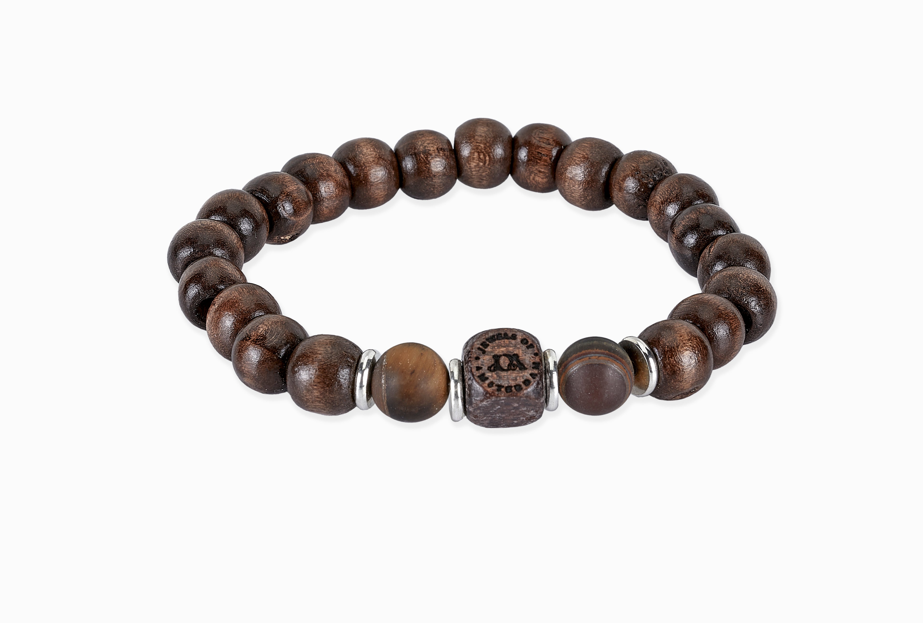 Houten tijgeroog armband - 10mm
