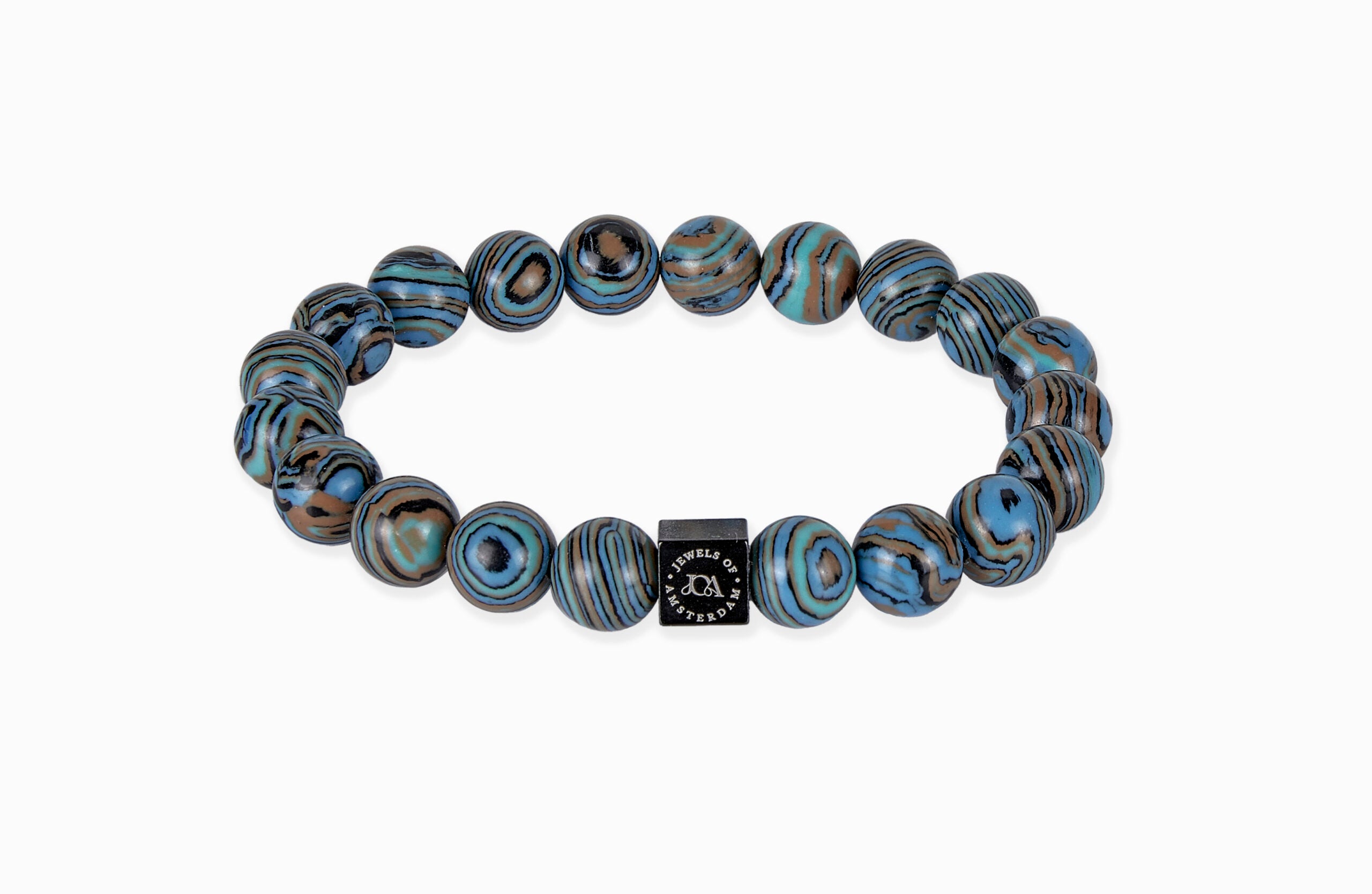 Black Label Armband - Blue Stripe Malachiet