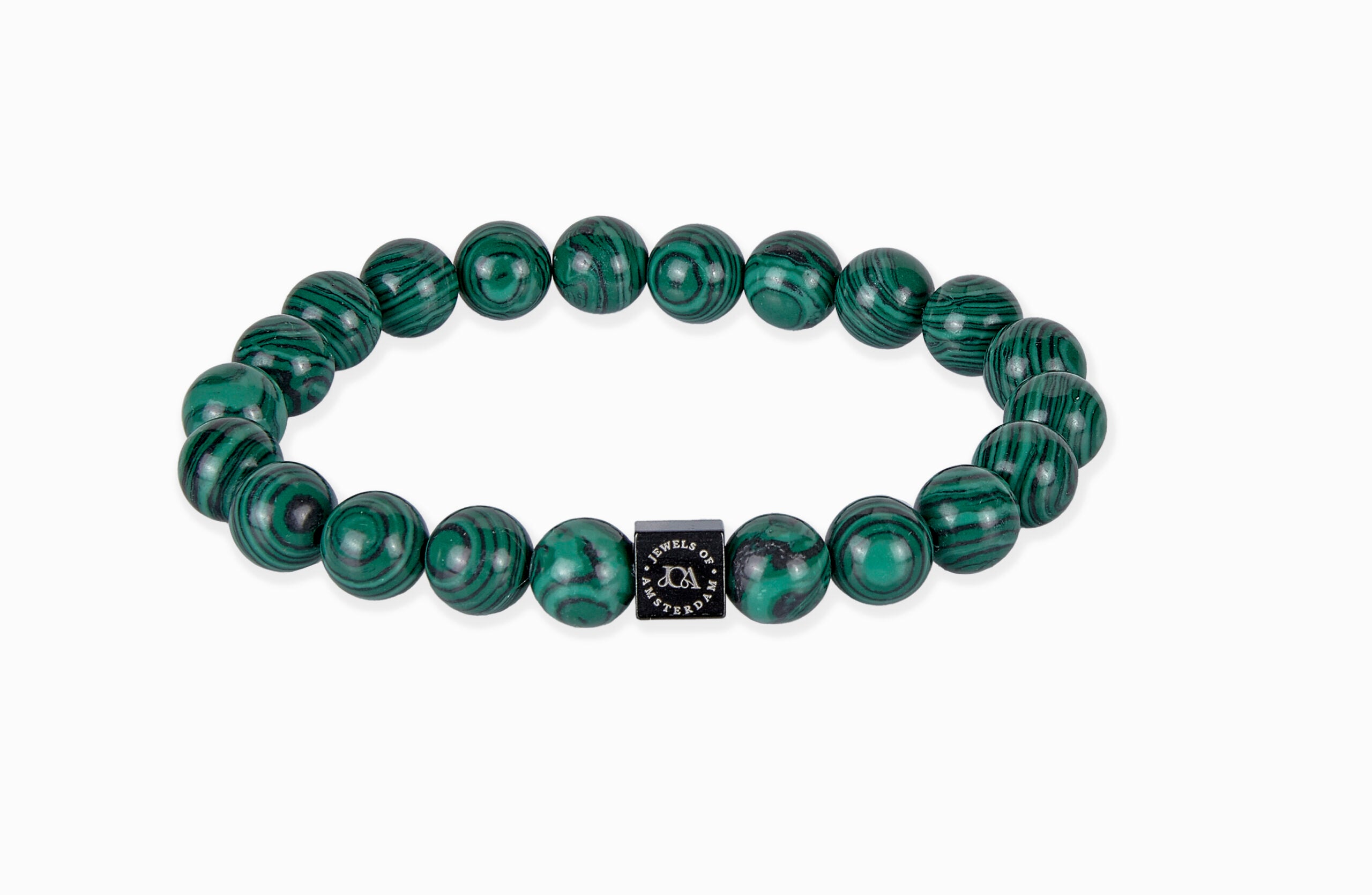 Black Label Armband - Blue Stripe Malachiet