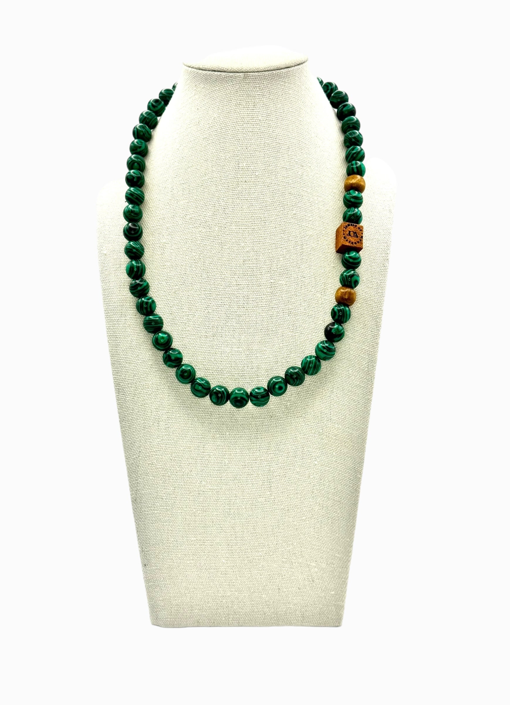 heren groen malachiet edelsteen ketting