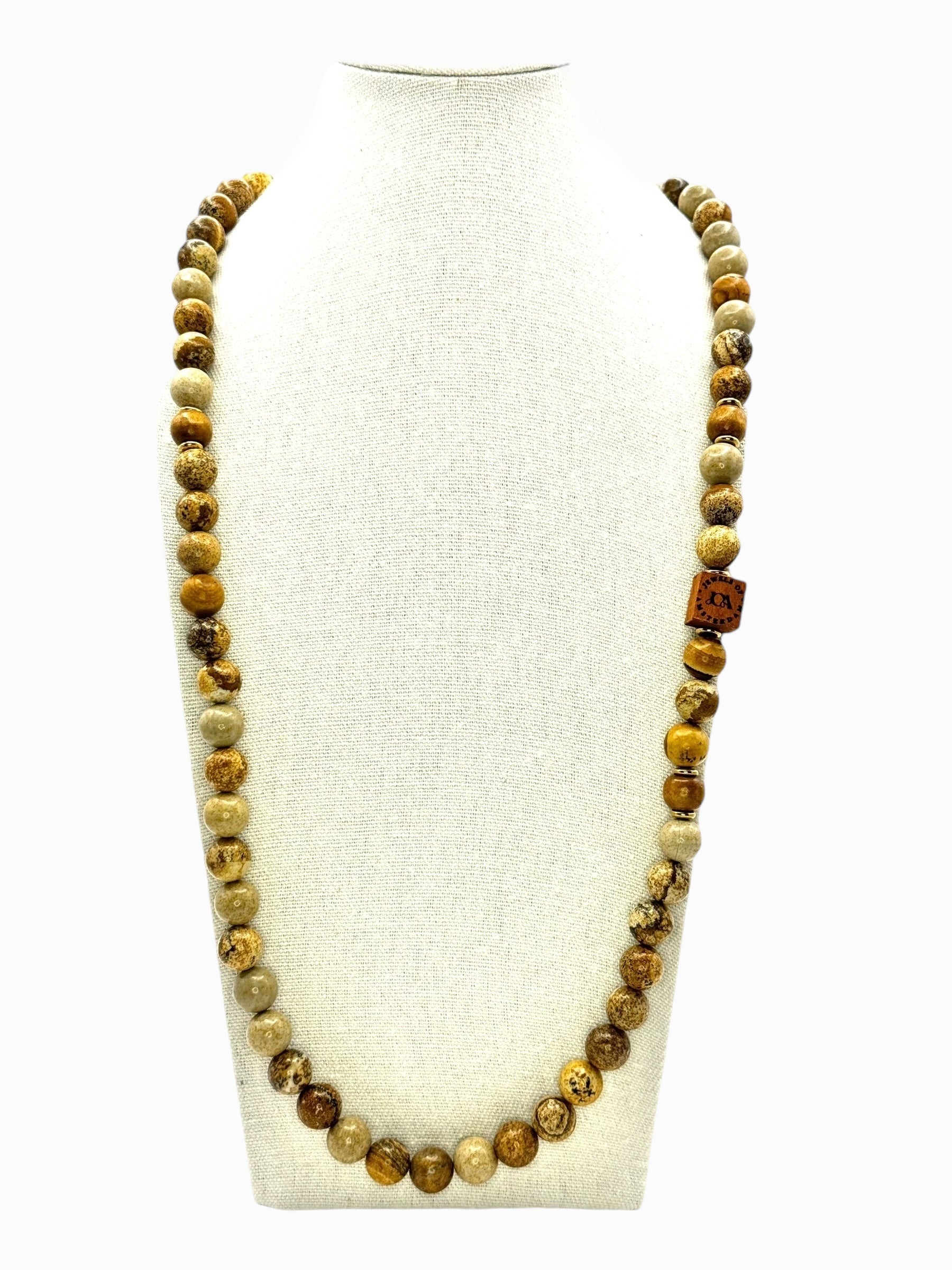 Heren picture jaspis edelsteen ketting