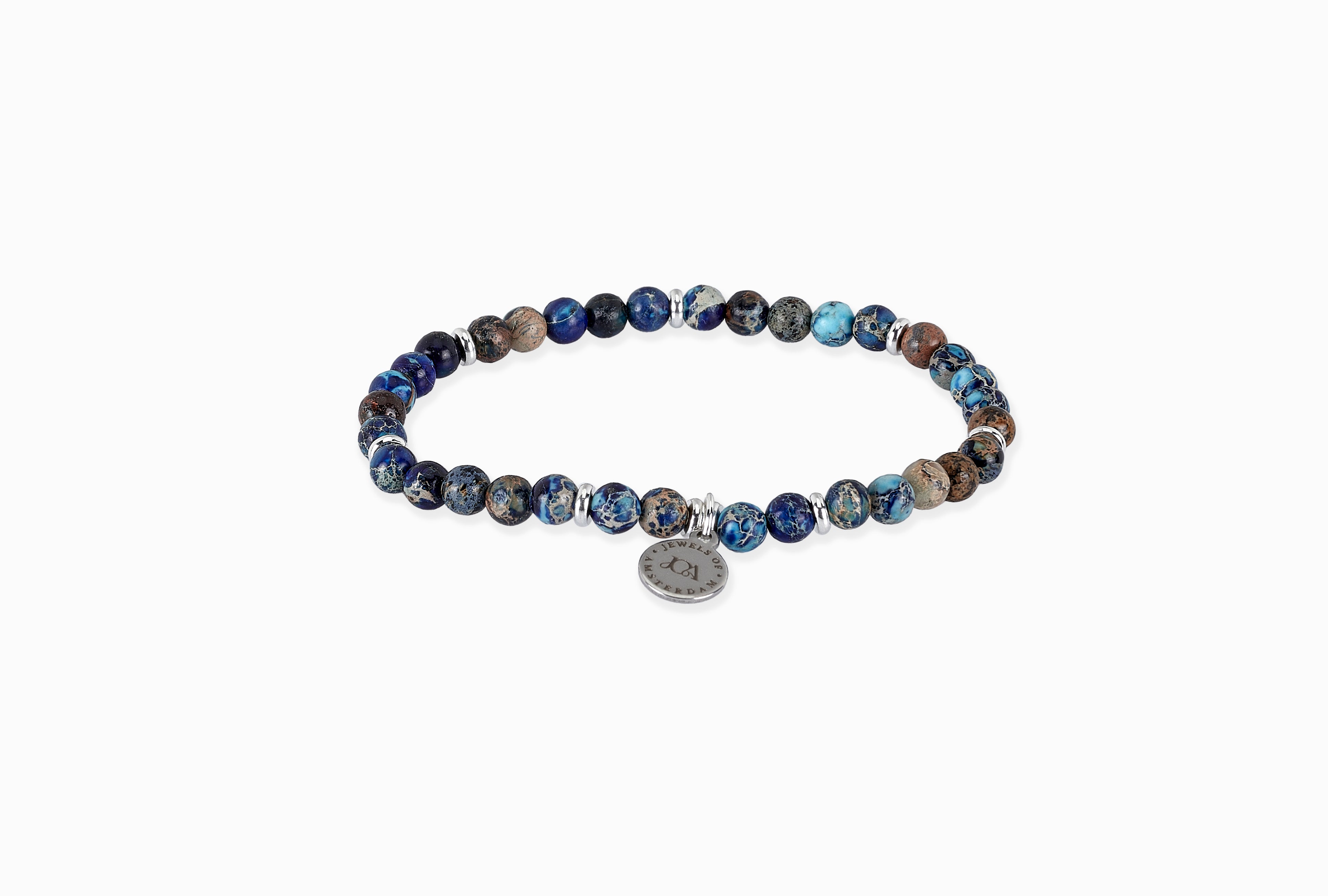 dames subtiele oceaan jaspis edelsteen armband zilver