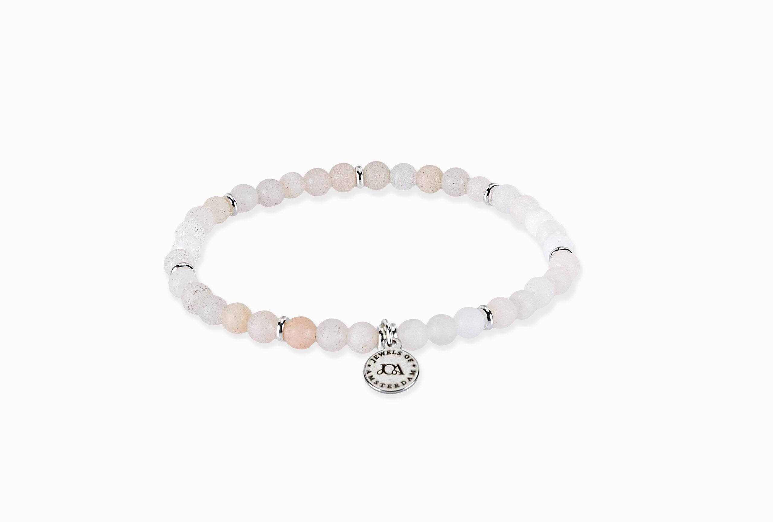 subtiel dames rozenkwarts edelsteen armband
