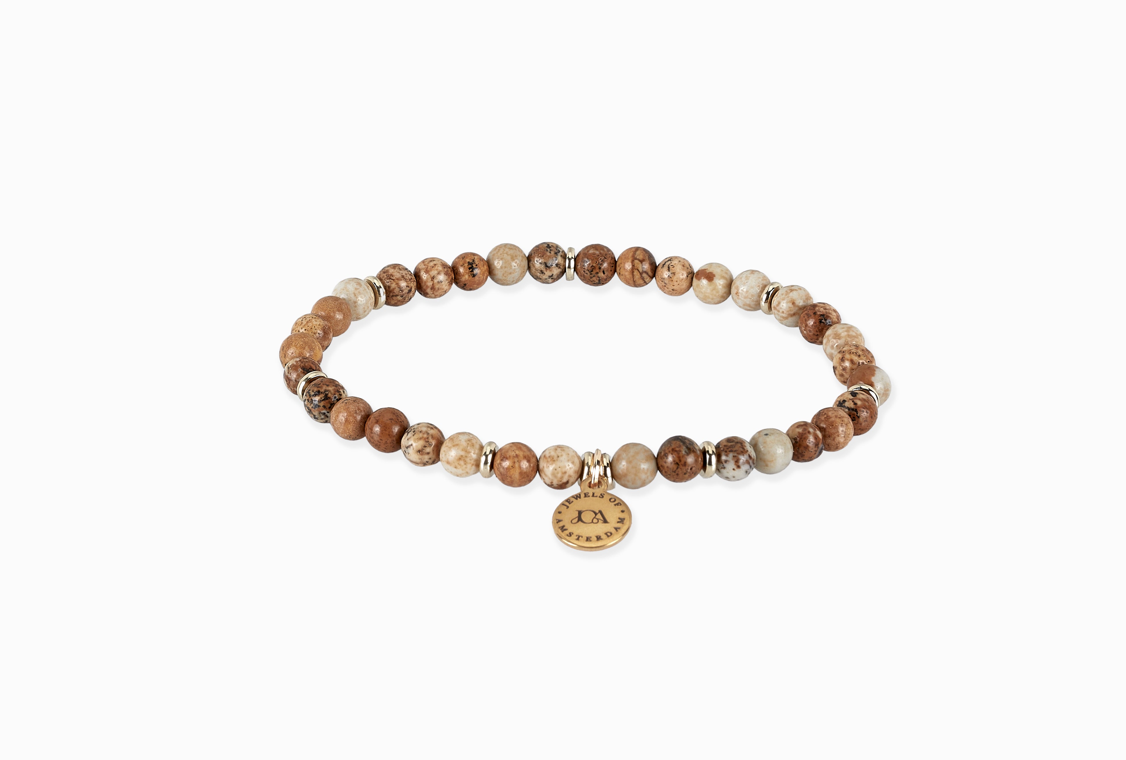 dames picture jaspis edelsteen armband goud