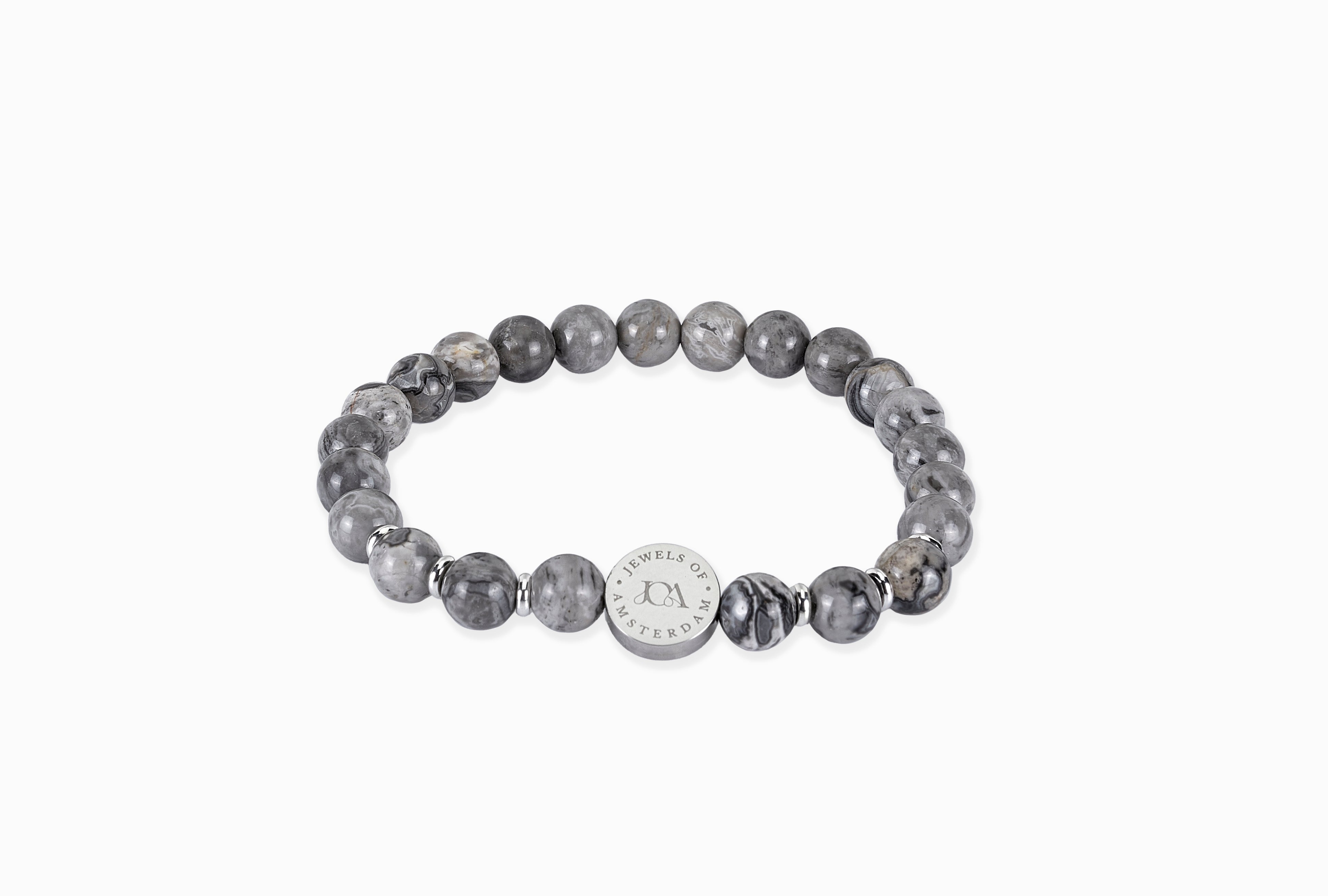 Lavasteen armband - 6mm