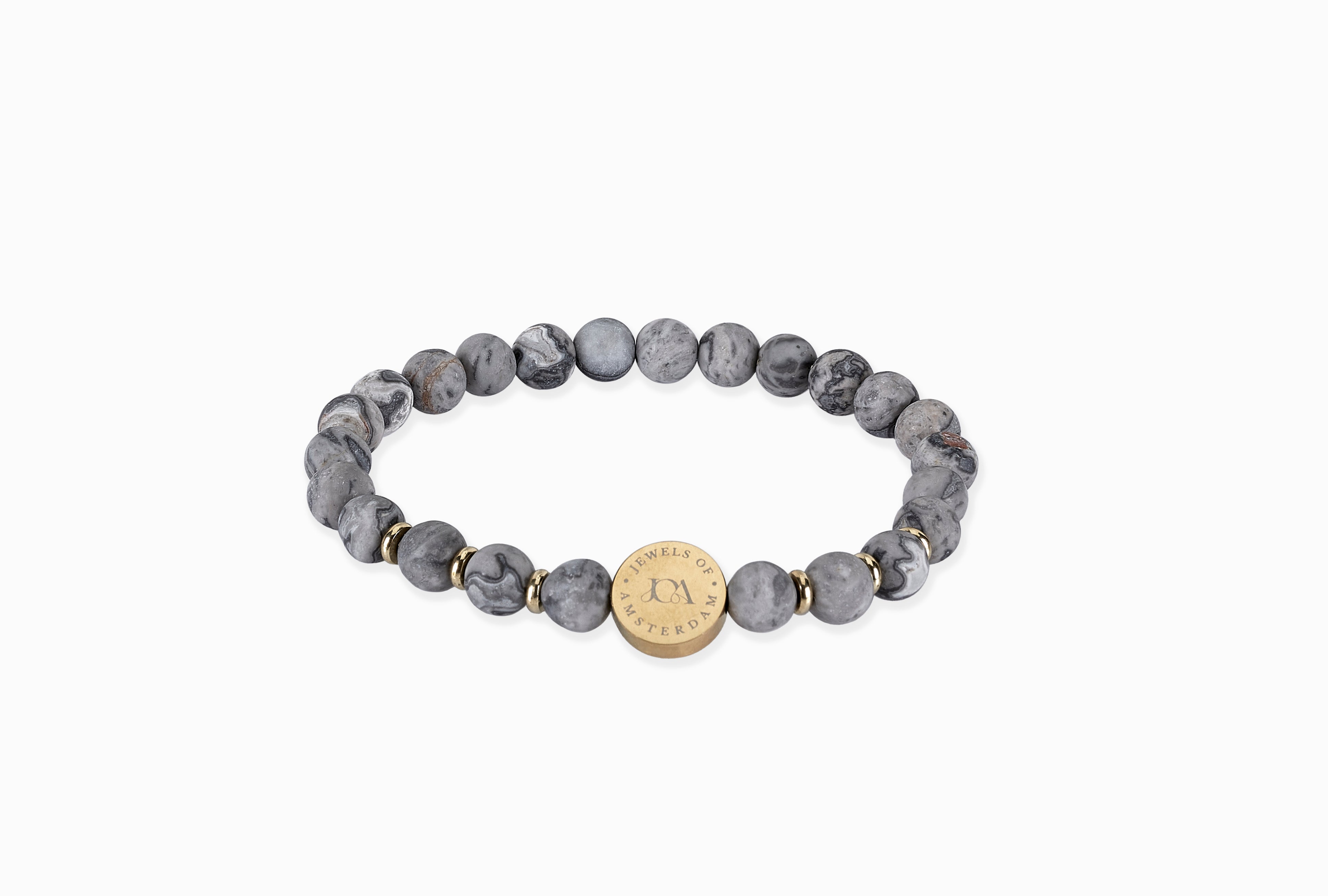 Lavasteen armband - 6mm