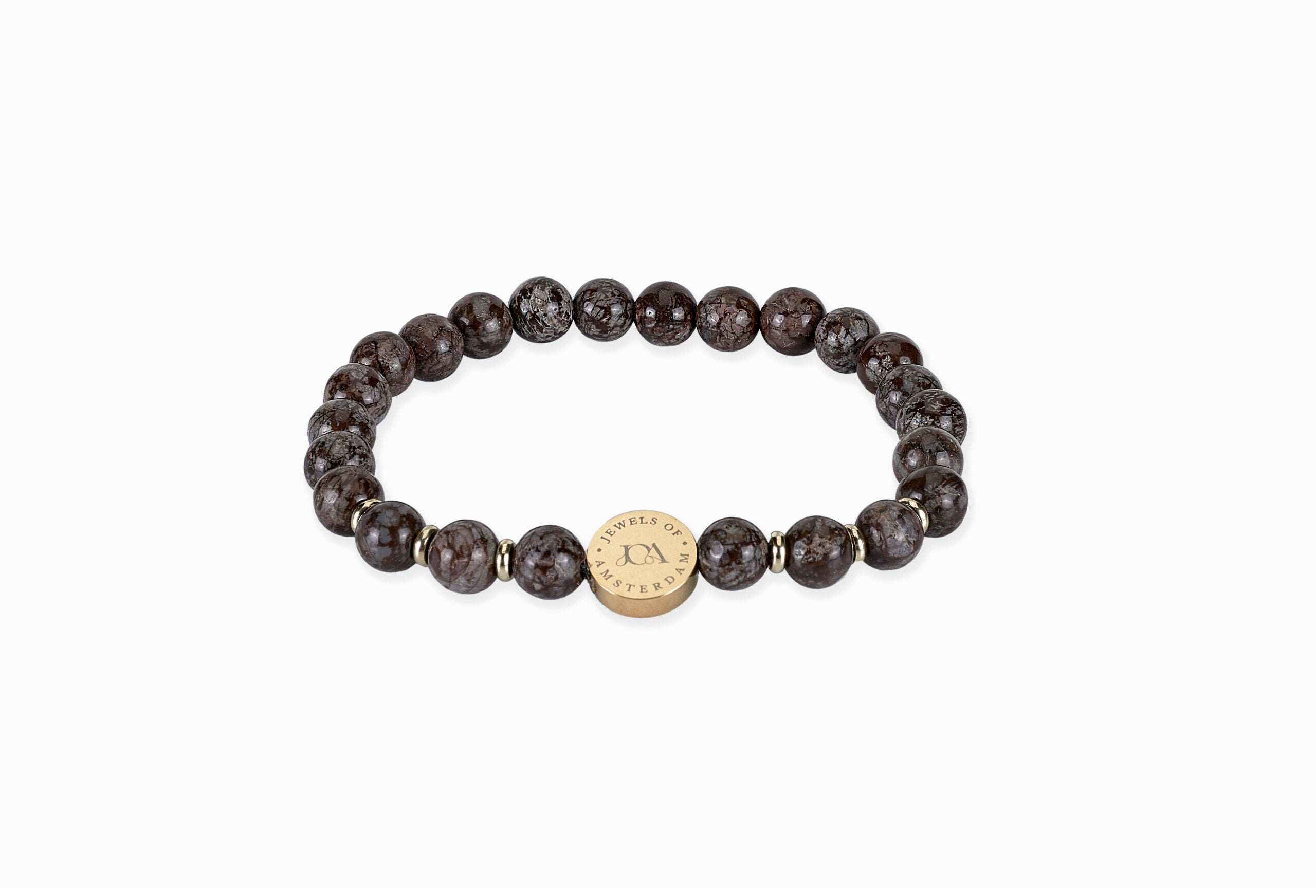obsidiaan edelsteen armband goud