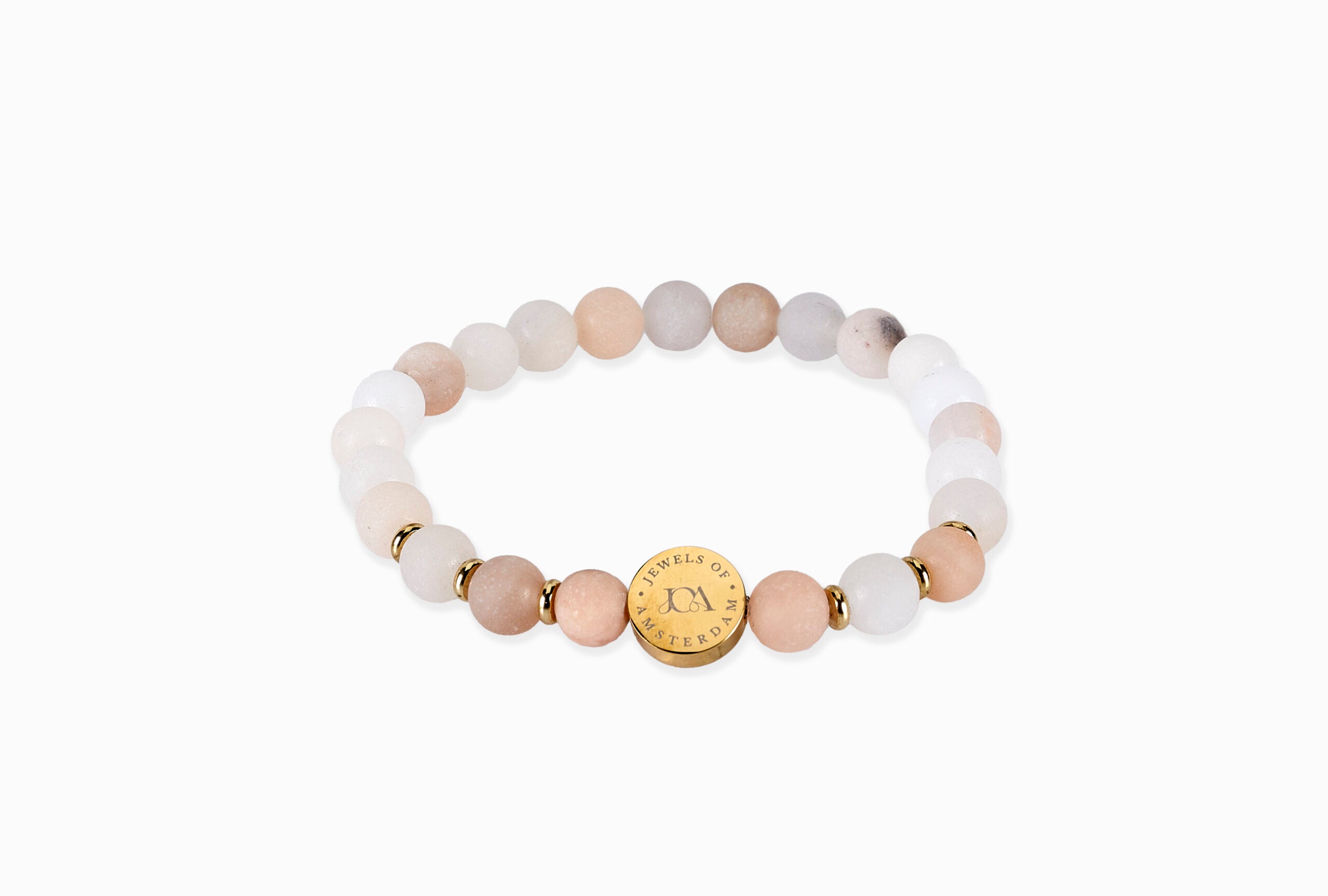 rozenkwarts edelsteen armband goud