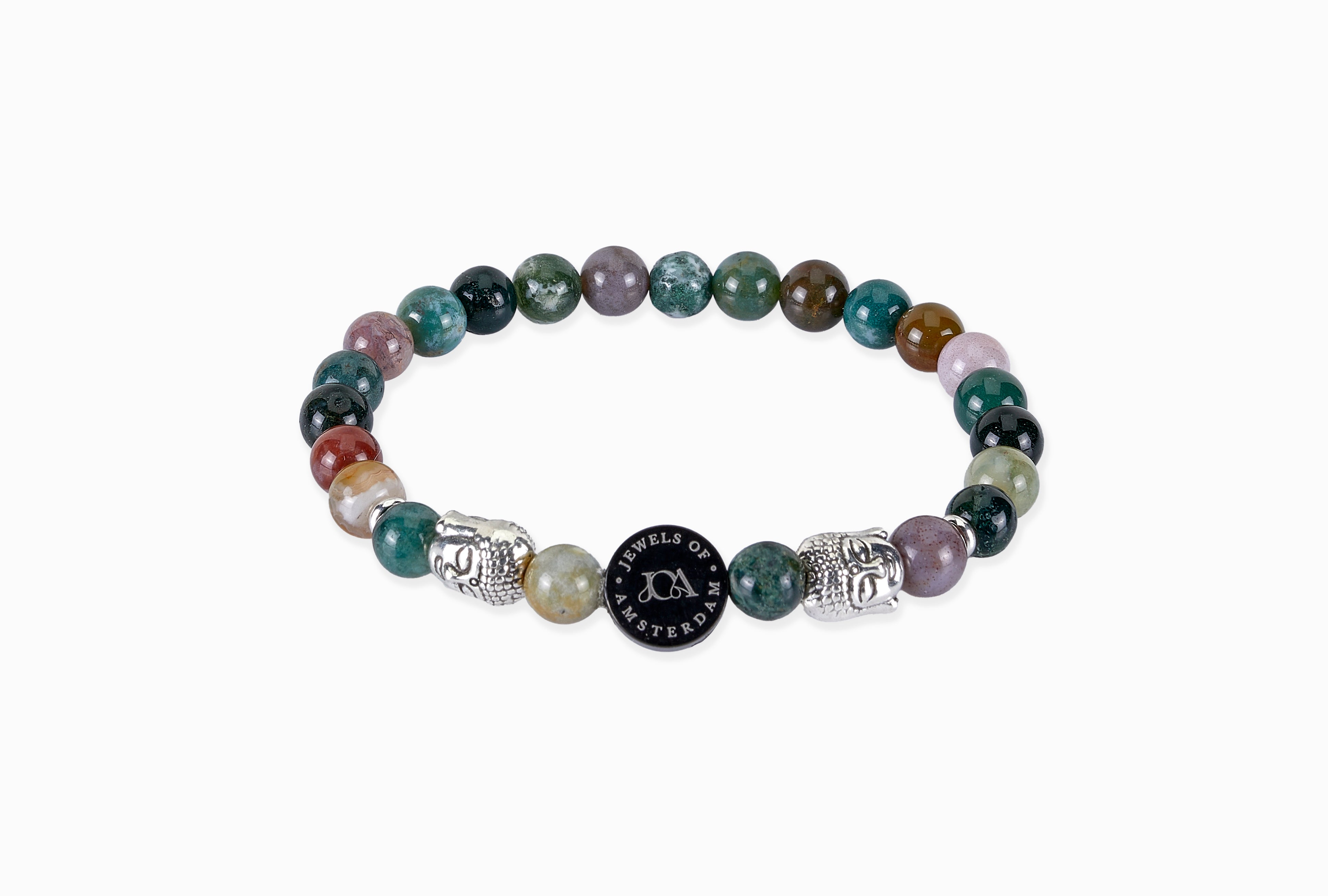 Map Jaspis boeddha armband - 6mm