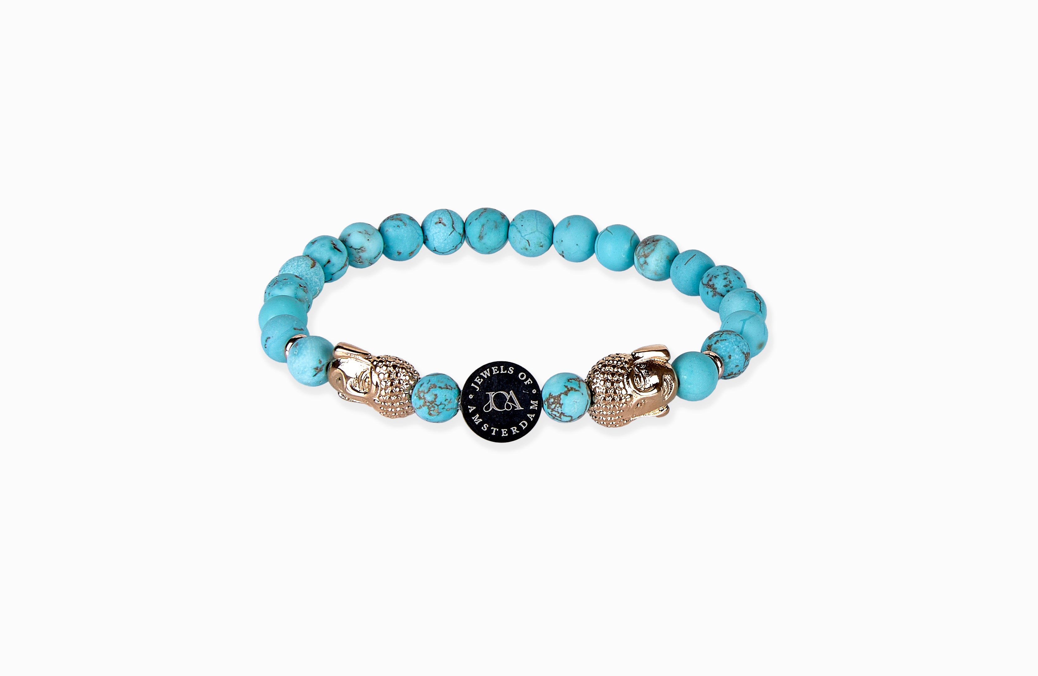 Amazoniet Boeddha armband - 6mm