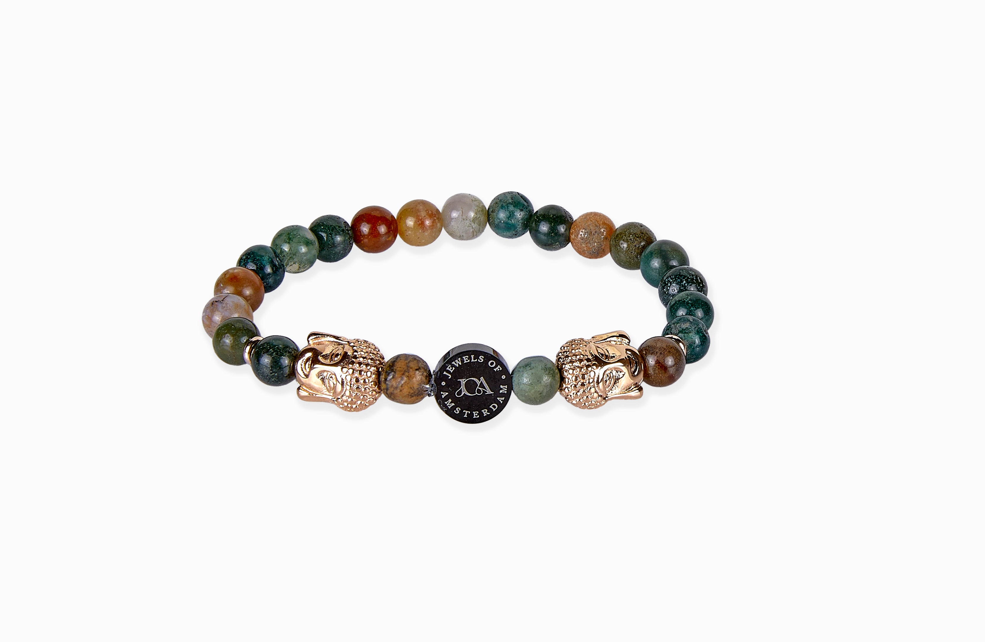 Map Jaspis boeddha armband - 6mm