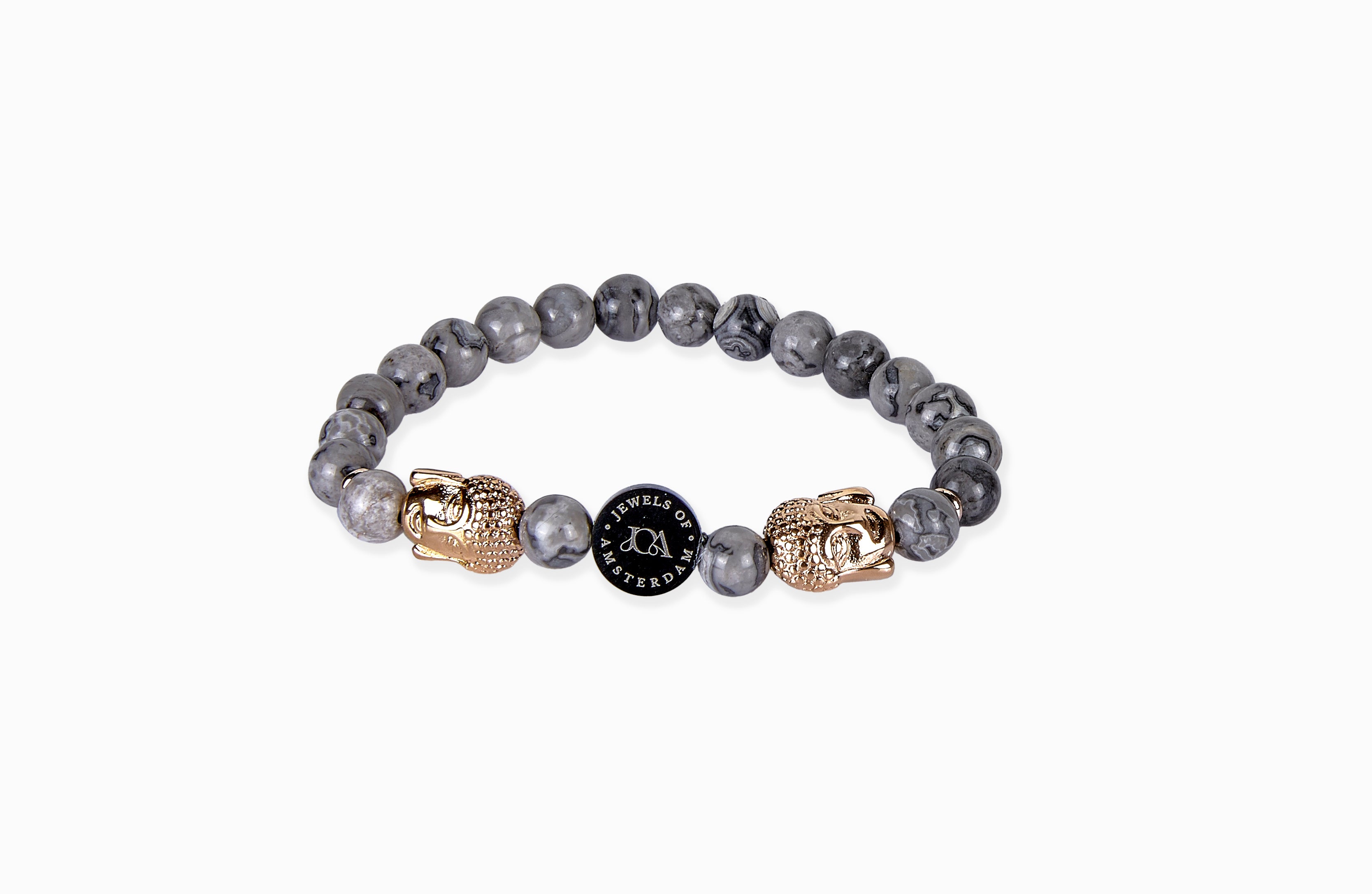 Map Jaspis boeddha armband - 6mm