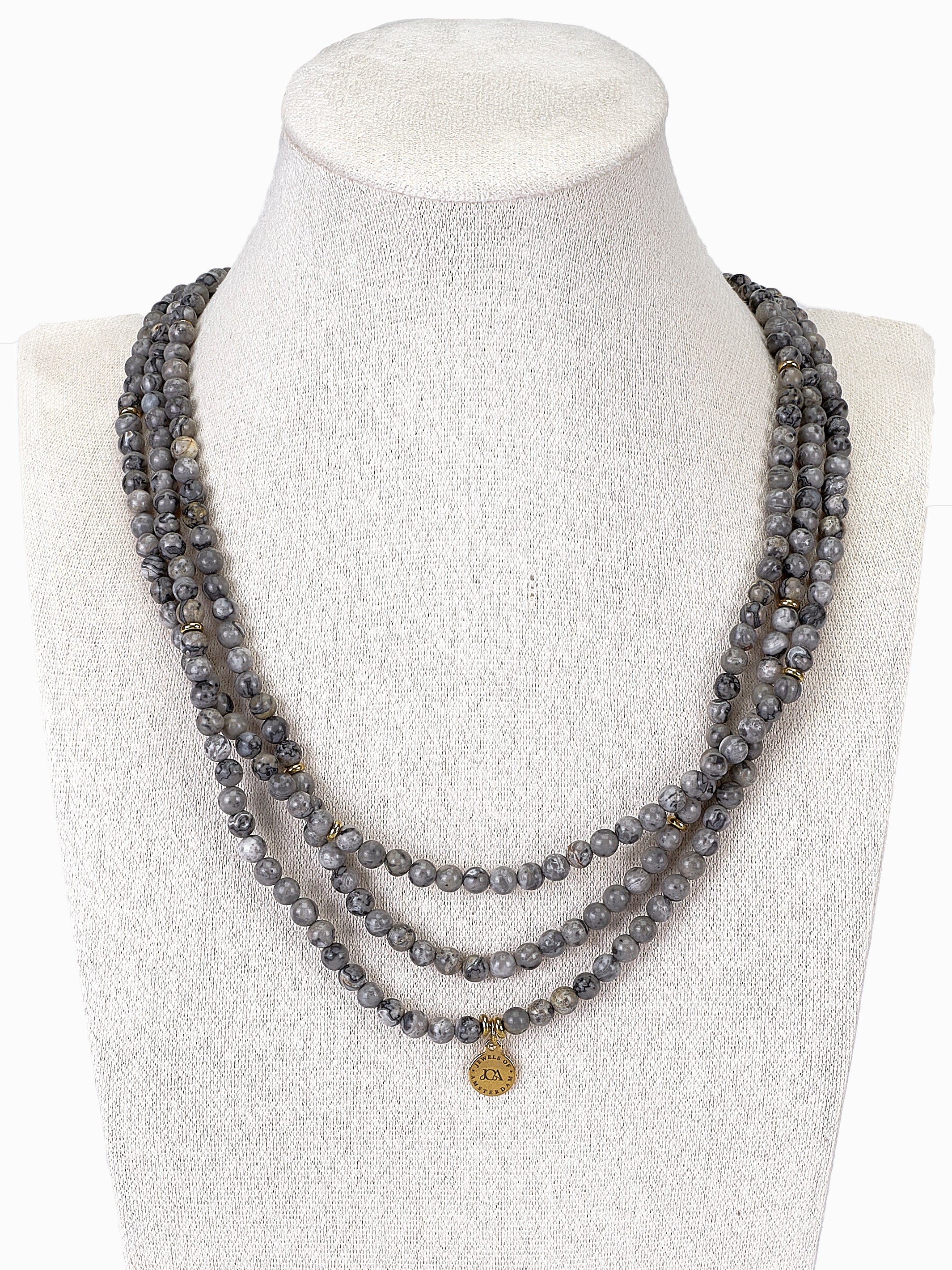 Oceaan Jaspis Ketting 4mm