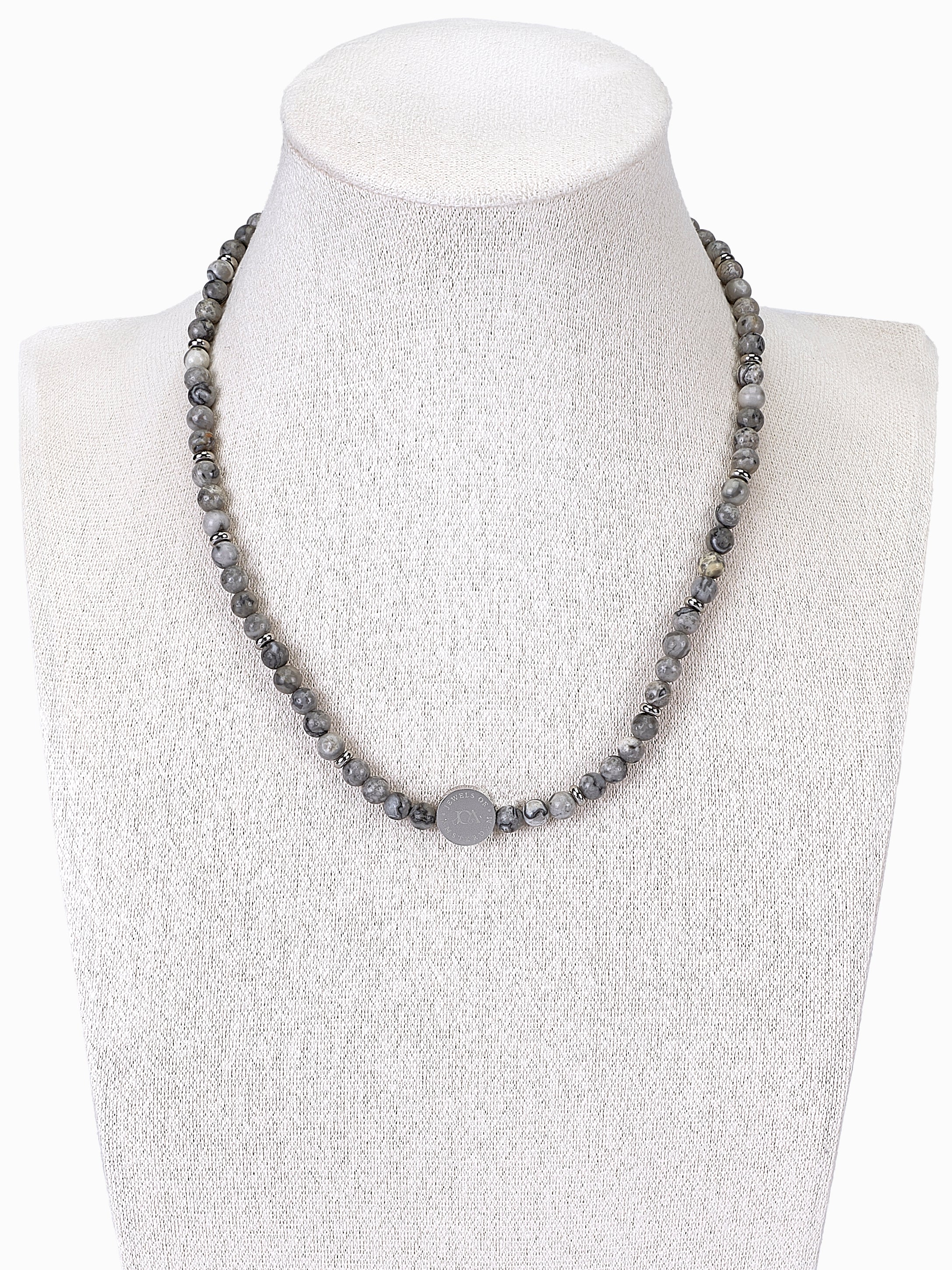 Oceaan Jaspis Ketting 4mm