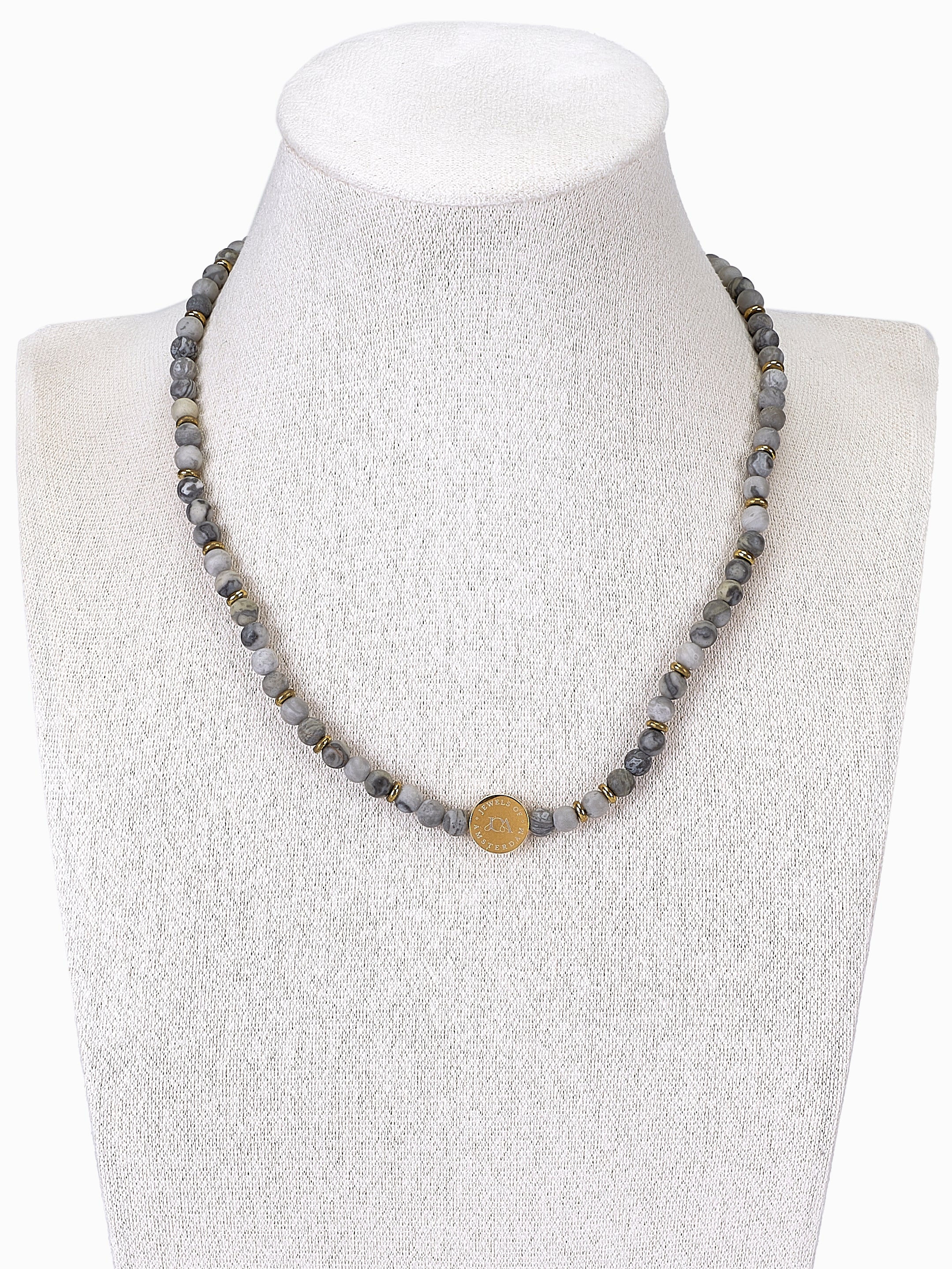 Oceaan Jaspis Ketting 4mm