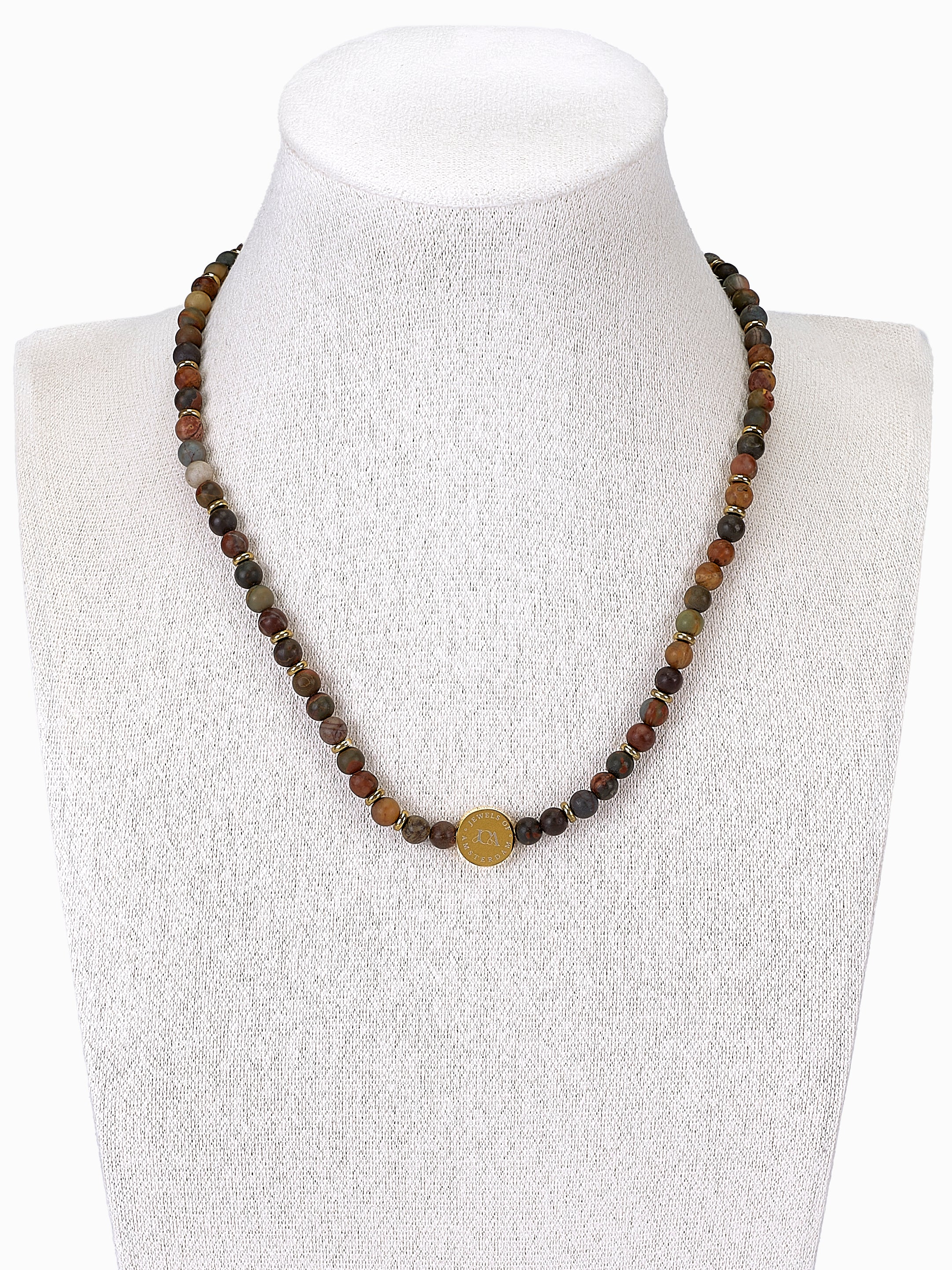 Oceaan Jaspis Ketting 4mm