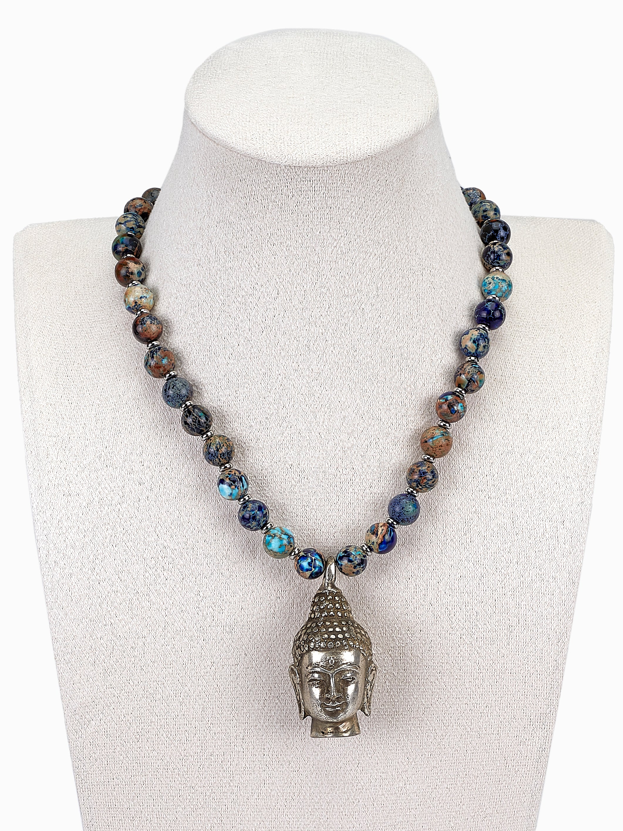 Obsidiaan boeddha ketting - 8mm