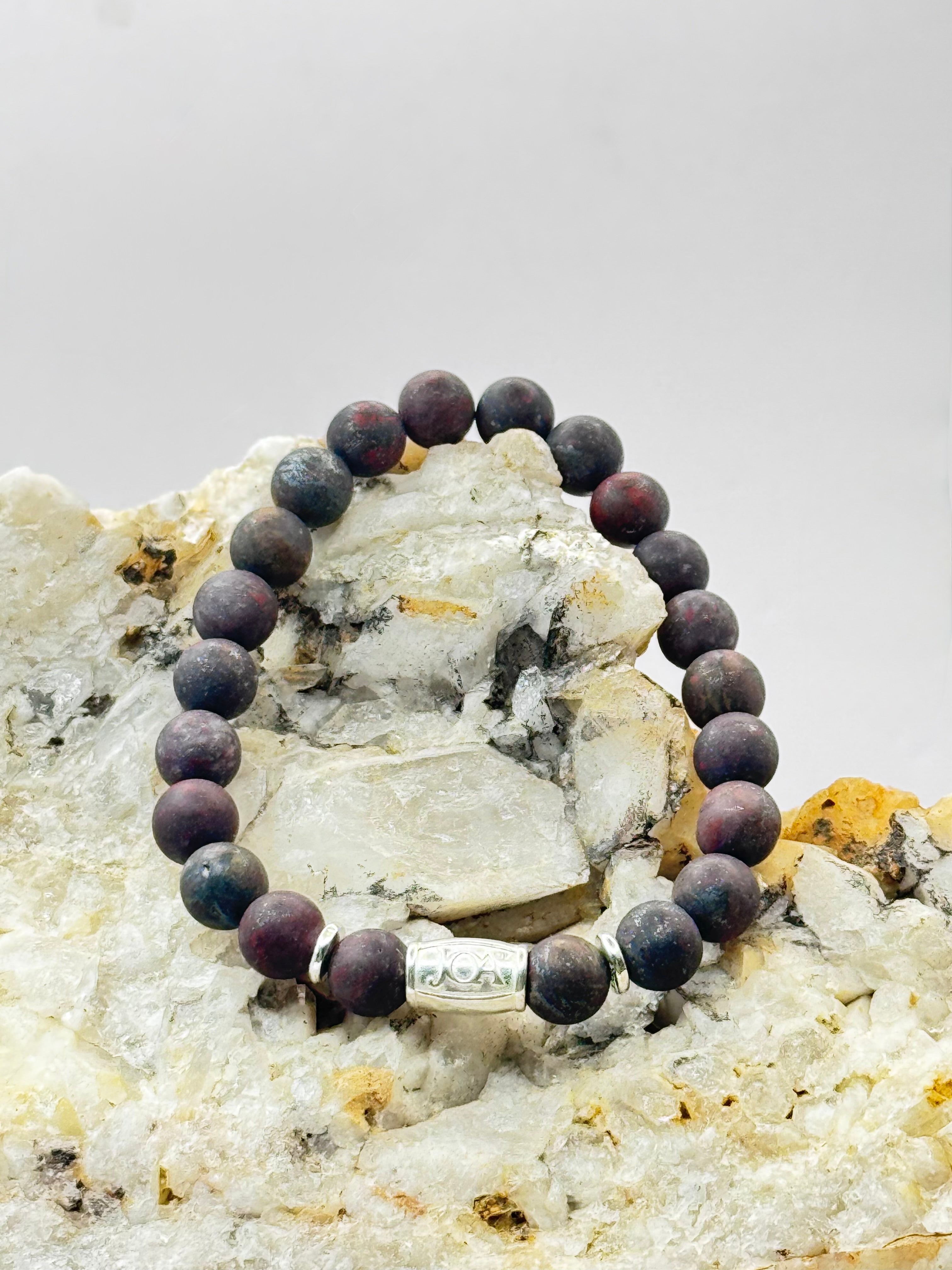 925 sterling zilveren armband met breccie jaspis