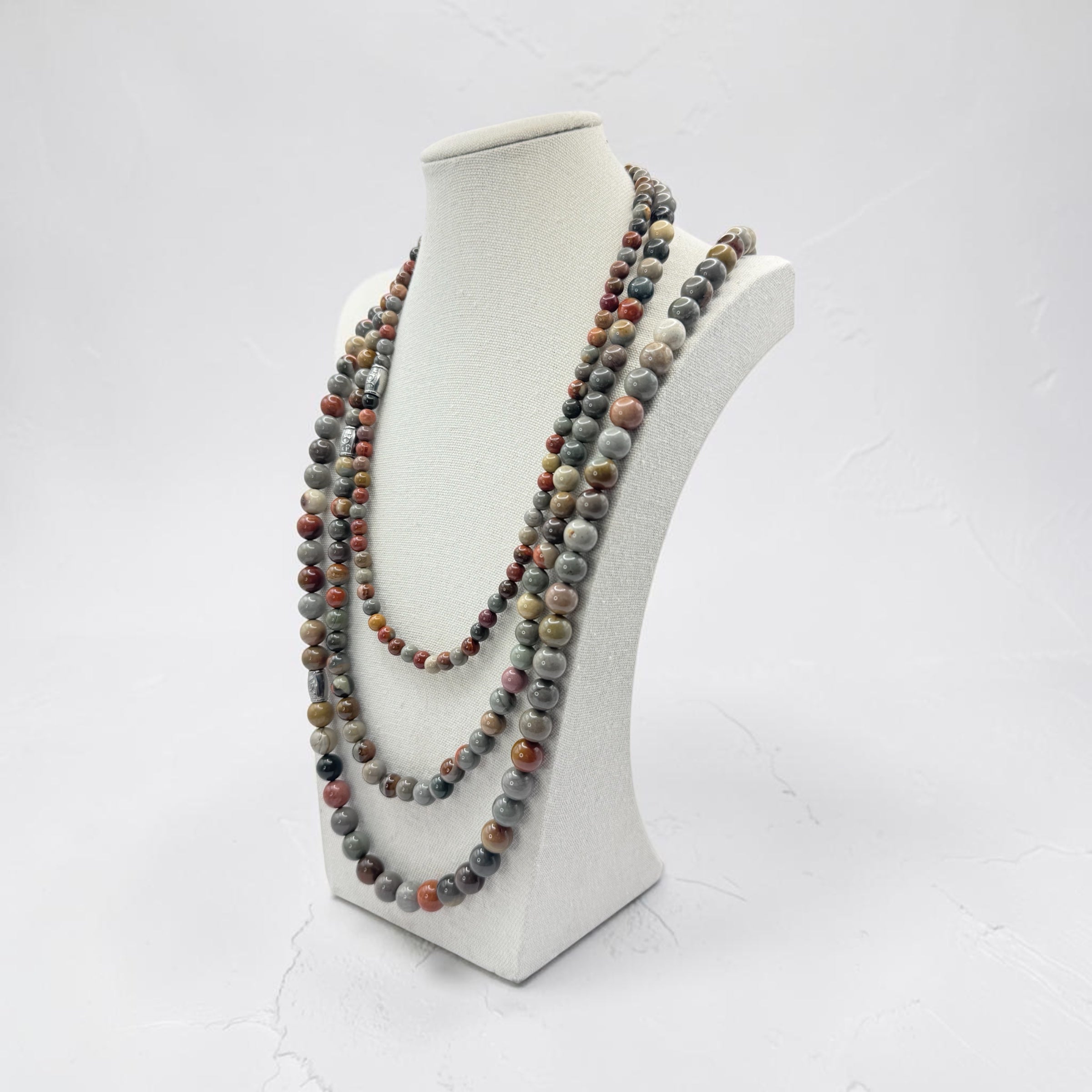 heren Amerikaanse jaspis edelsteen ketting set