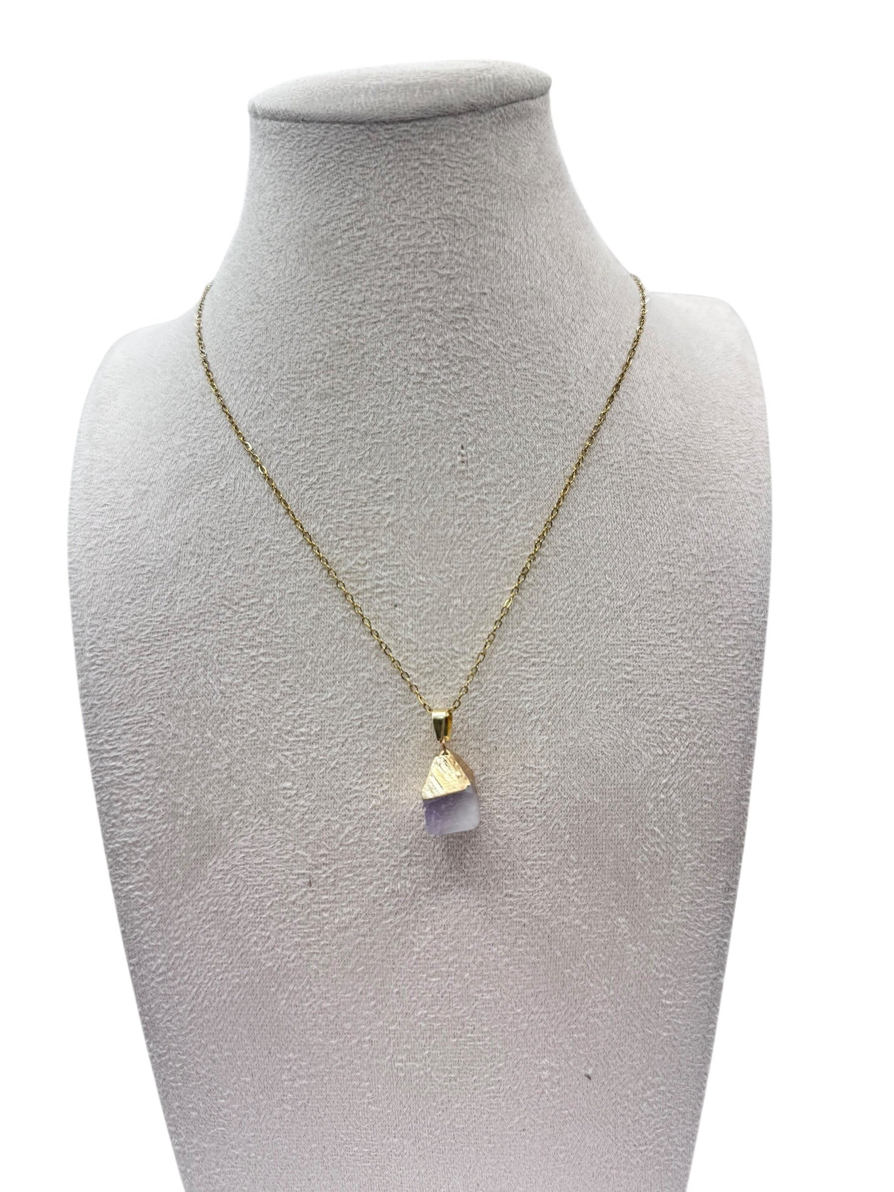 dames kwarts edelsteen ketting maand steen april