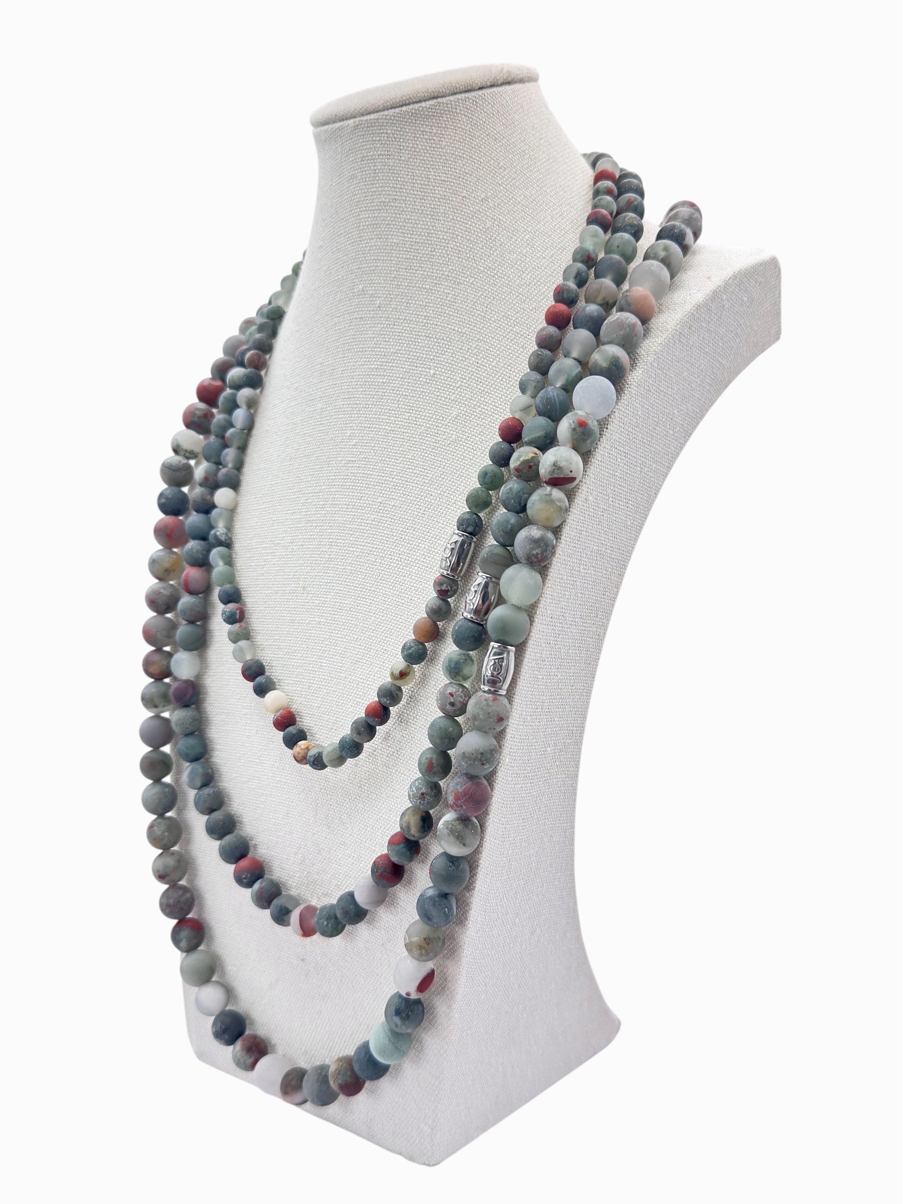 Bloed jaspis edelsteen heren ketting