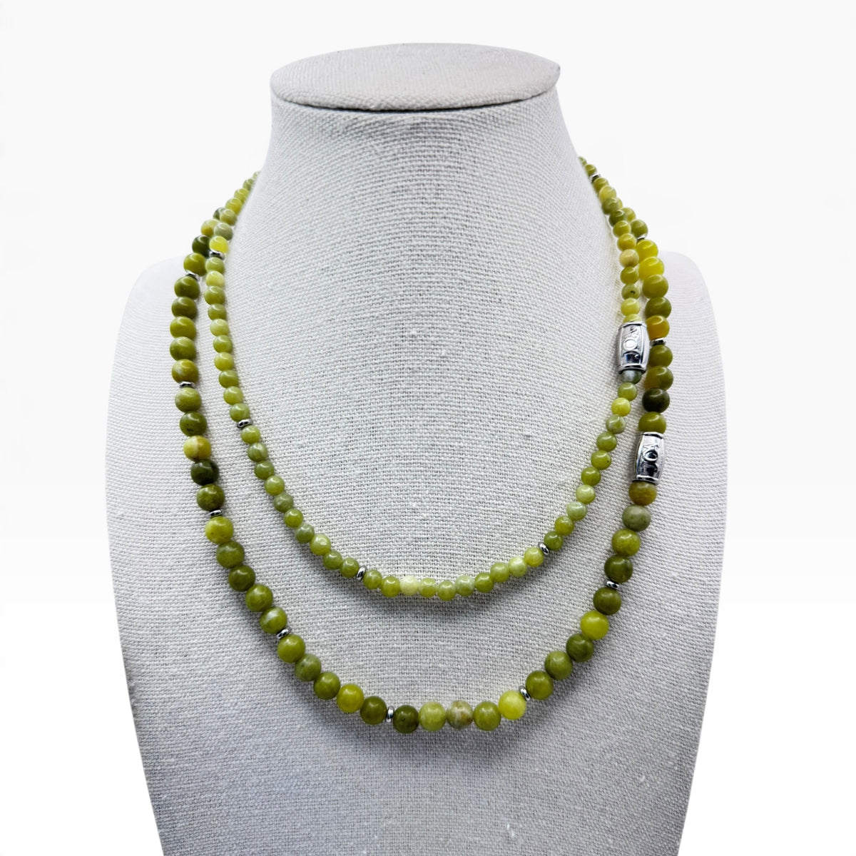 Jade ketting set zilver