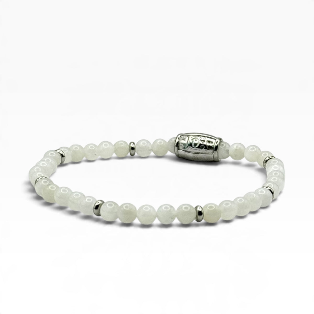 Maansteen zilver 4mm armband