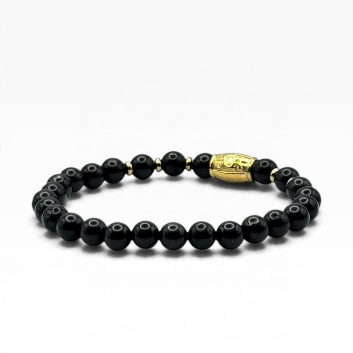 Shungiet armband 6mm goud