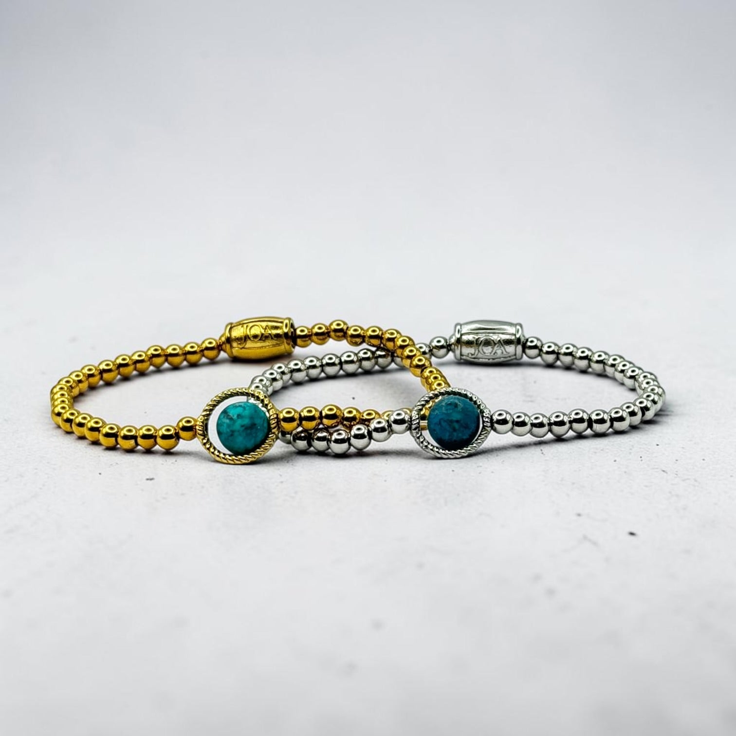 Stainless steel armband met mooie turkoois edelsteen