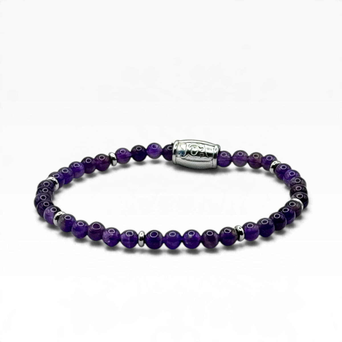 amethist armband 4mm zilver