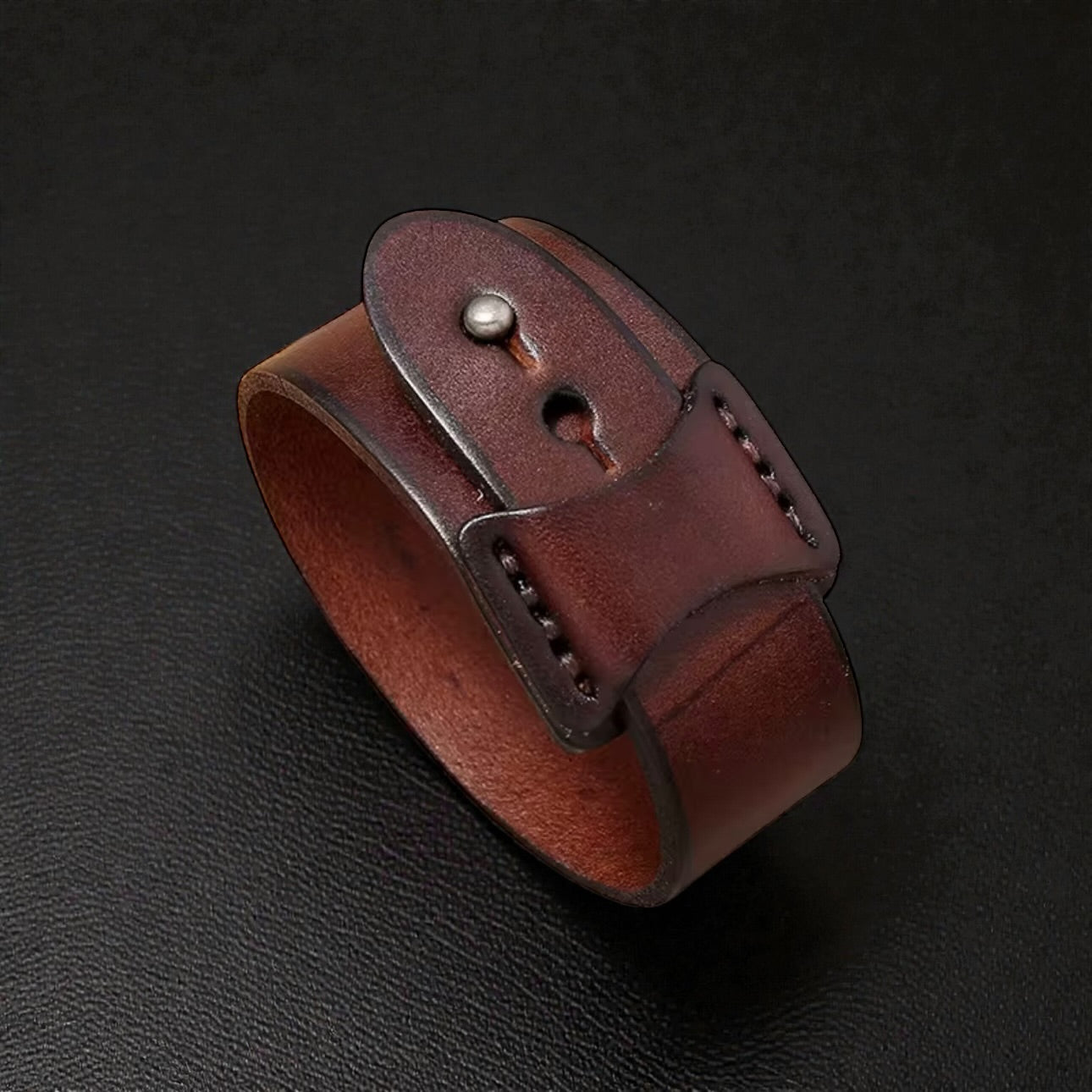 heren bruin leren armband