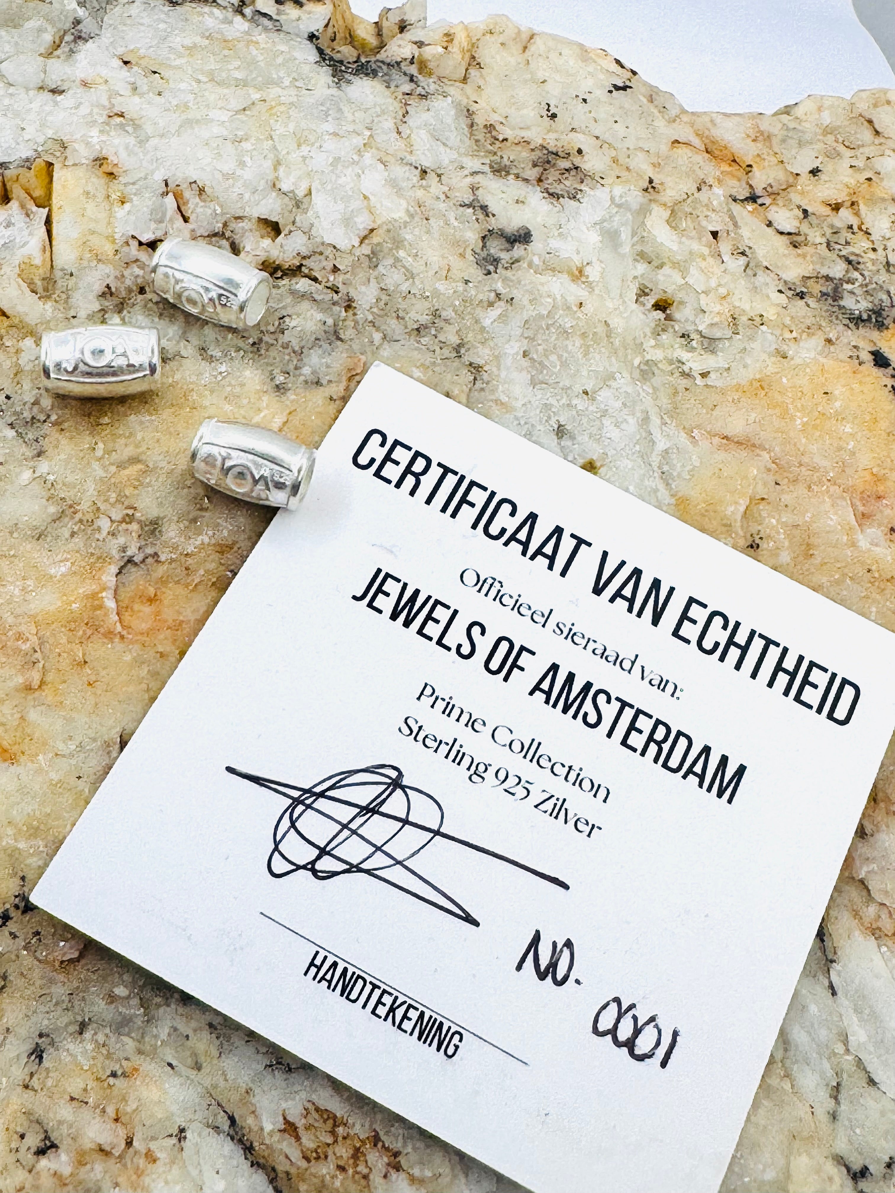 certificaat jewels of Amsterdam 925 sterling zilver collectie