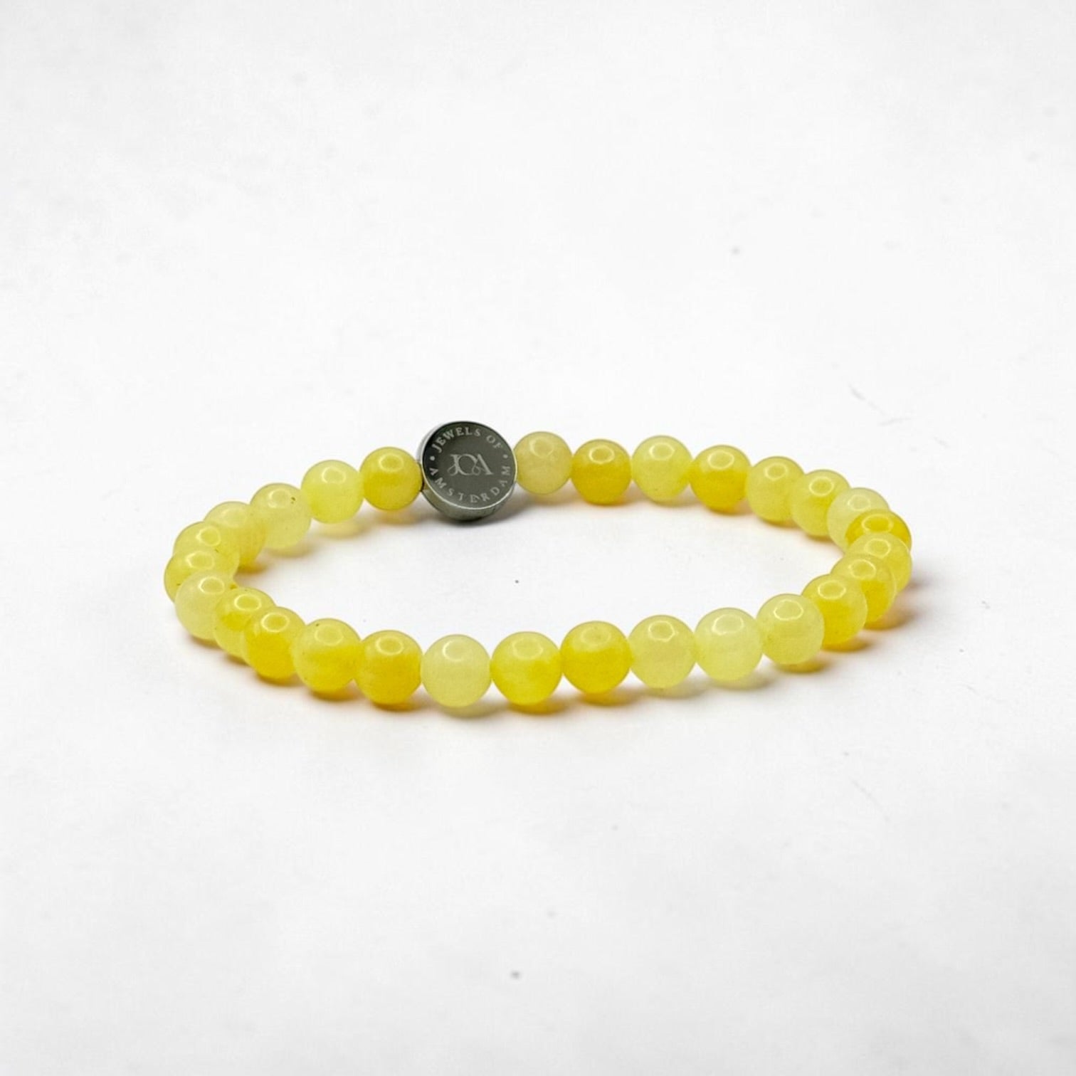 citrien armband met zilveren afwerking