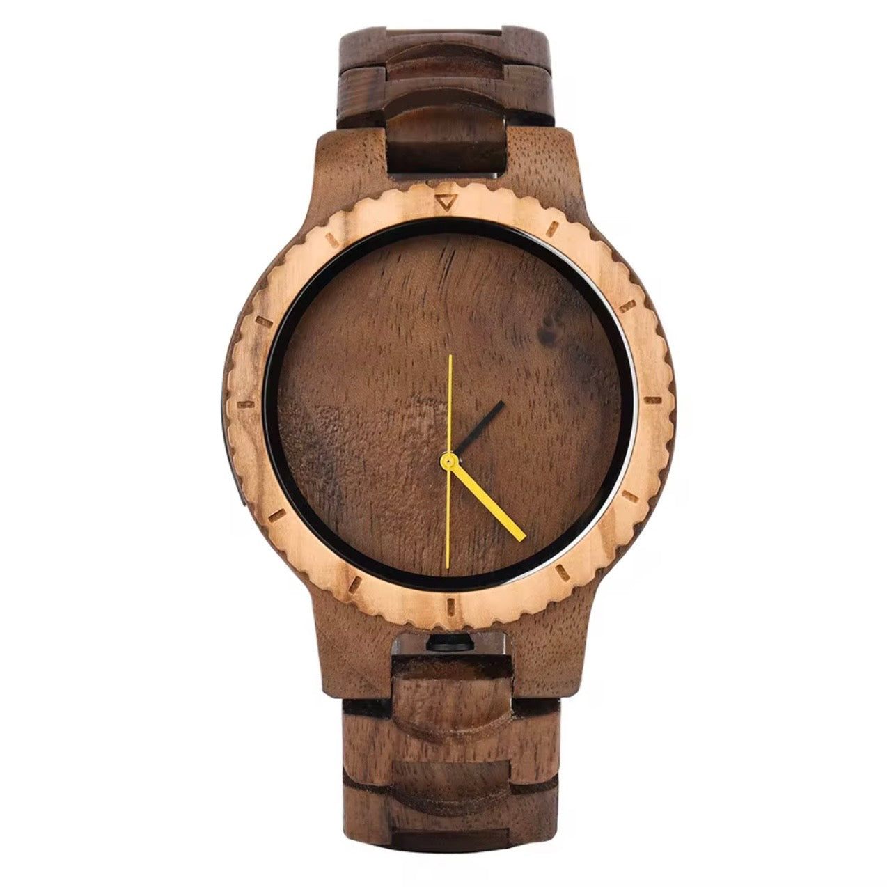Donker houten heren horloge