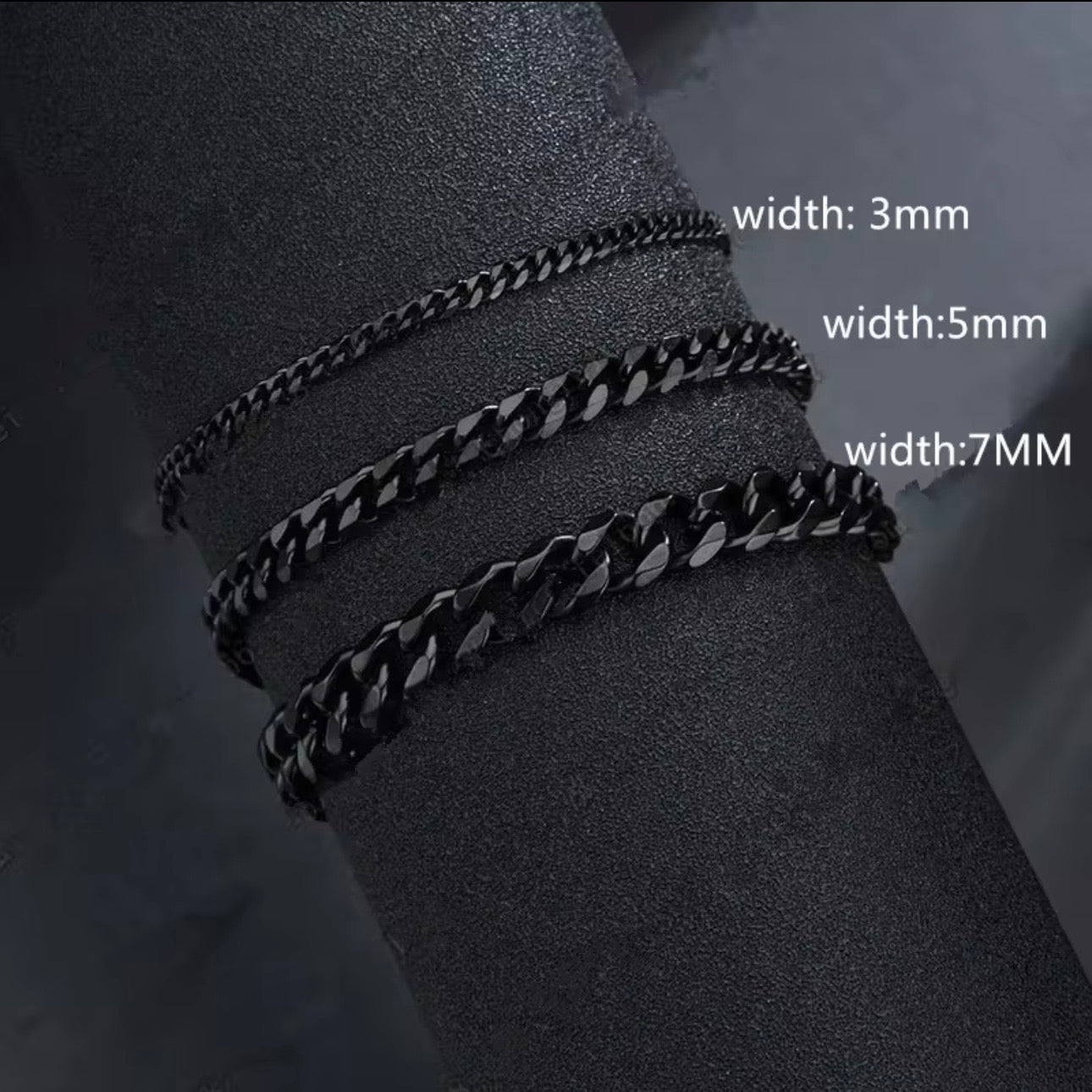 heren edelstalen zwarte armbanden