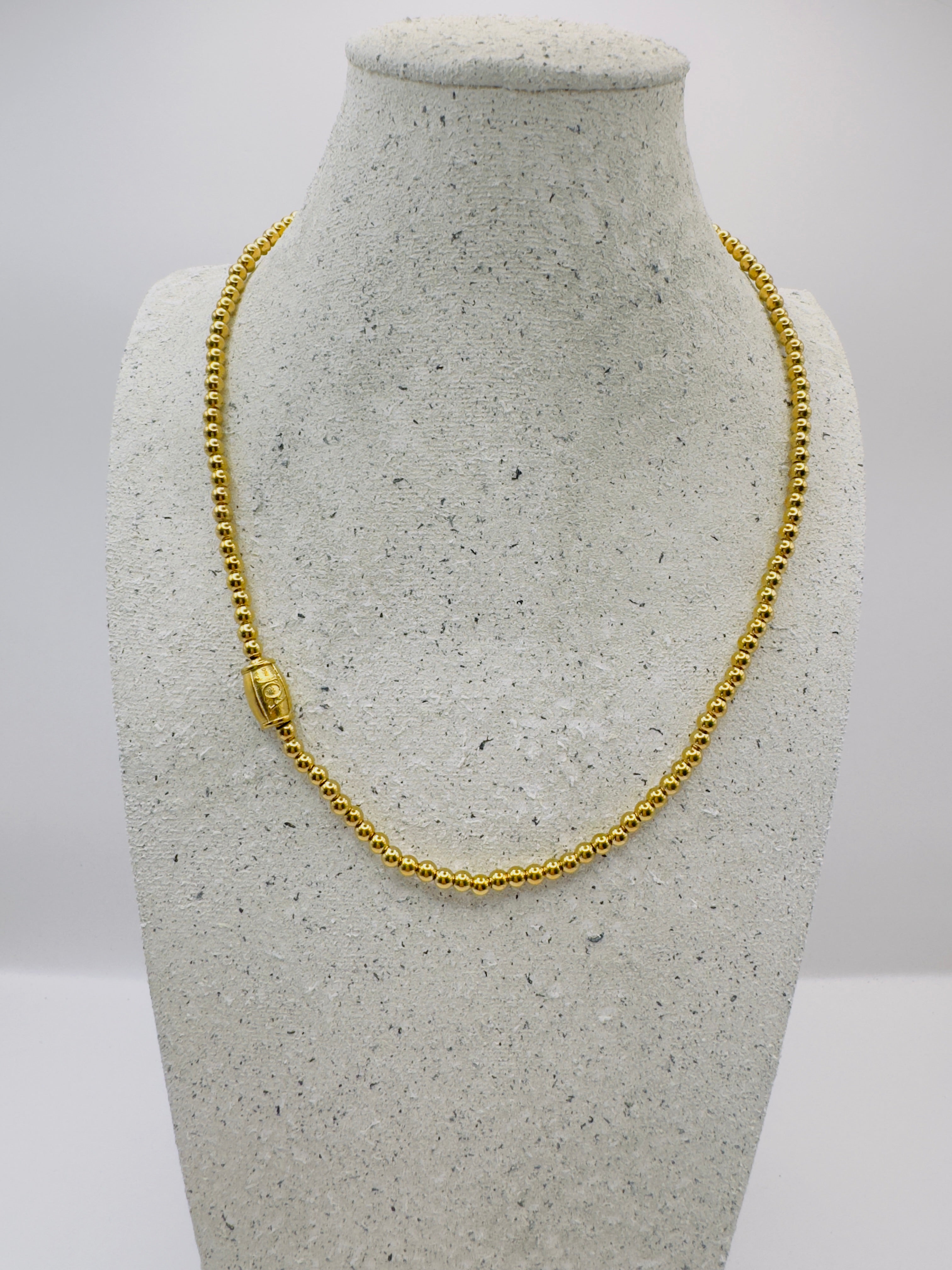 dames goud stainless steel ketting lang