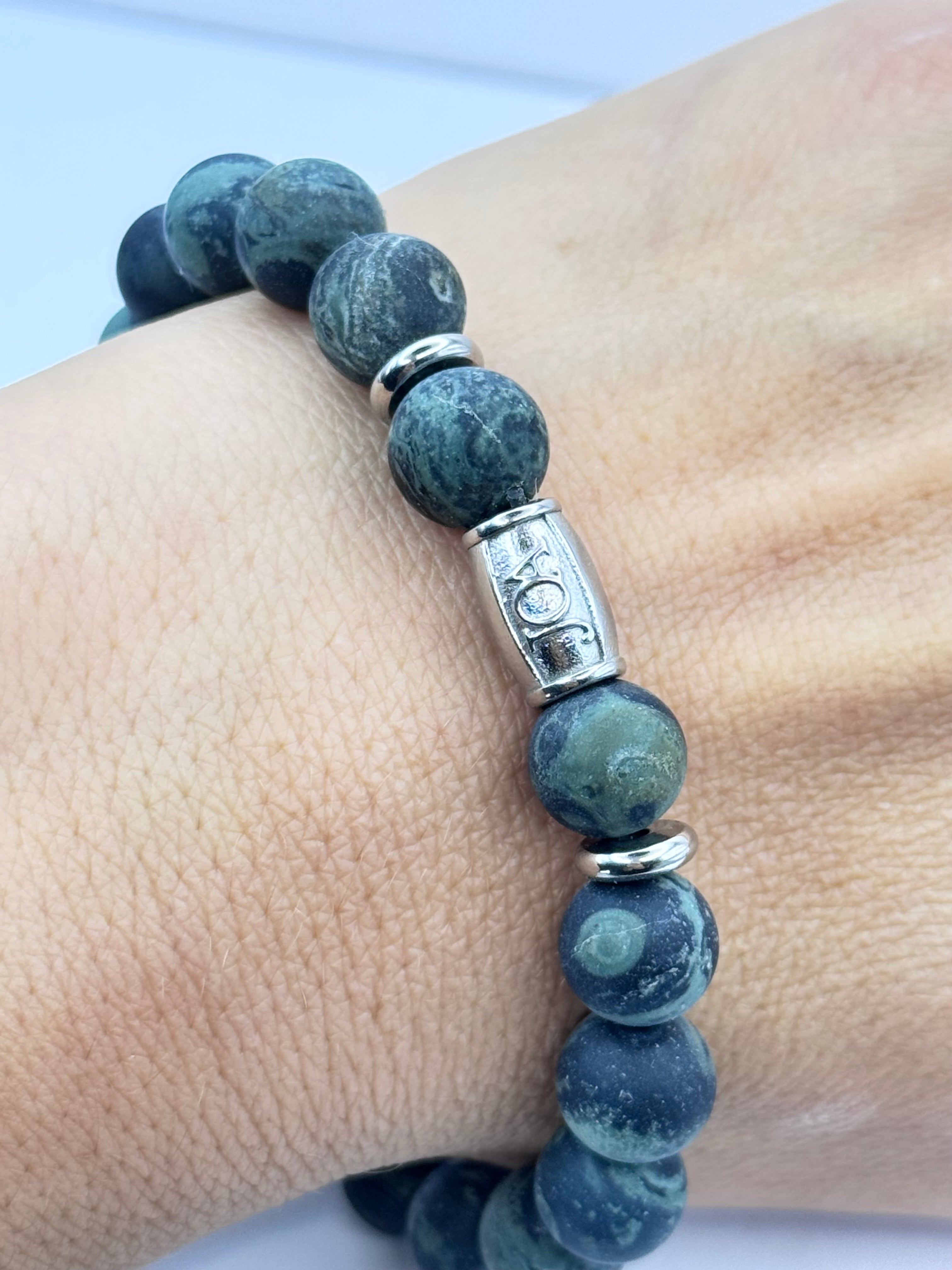 kambaba mat edelsteen armband