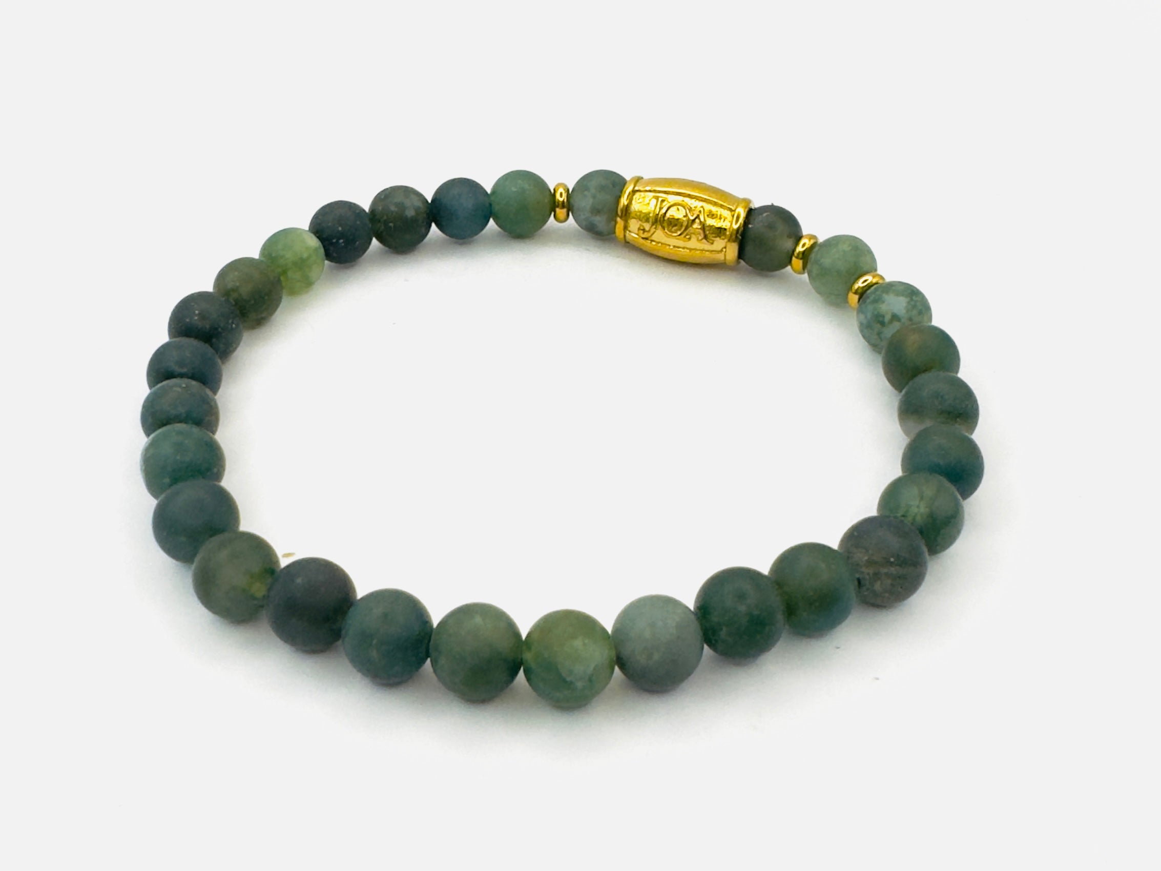 goud mos agaat armband goud