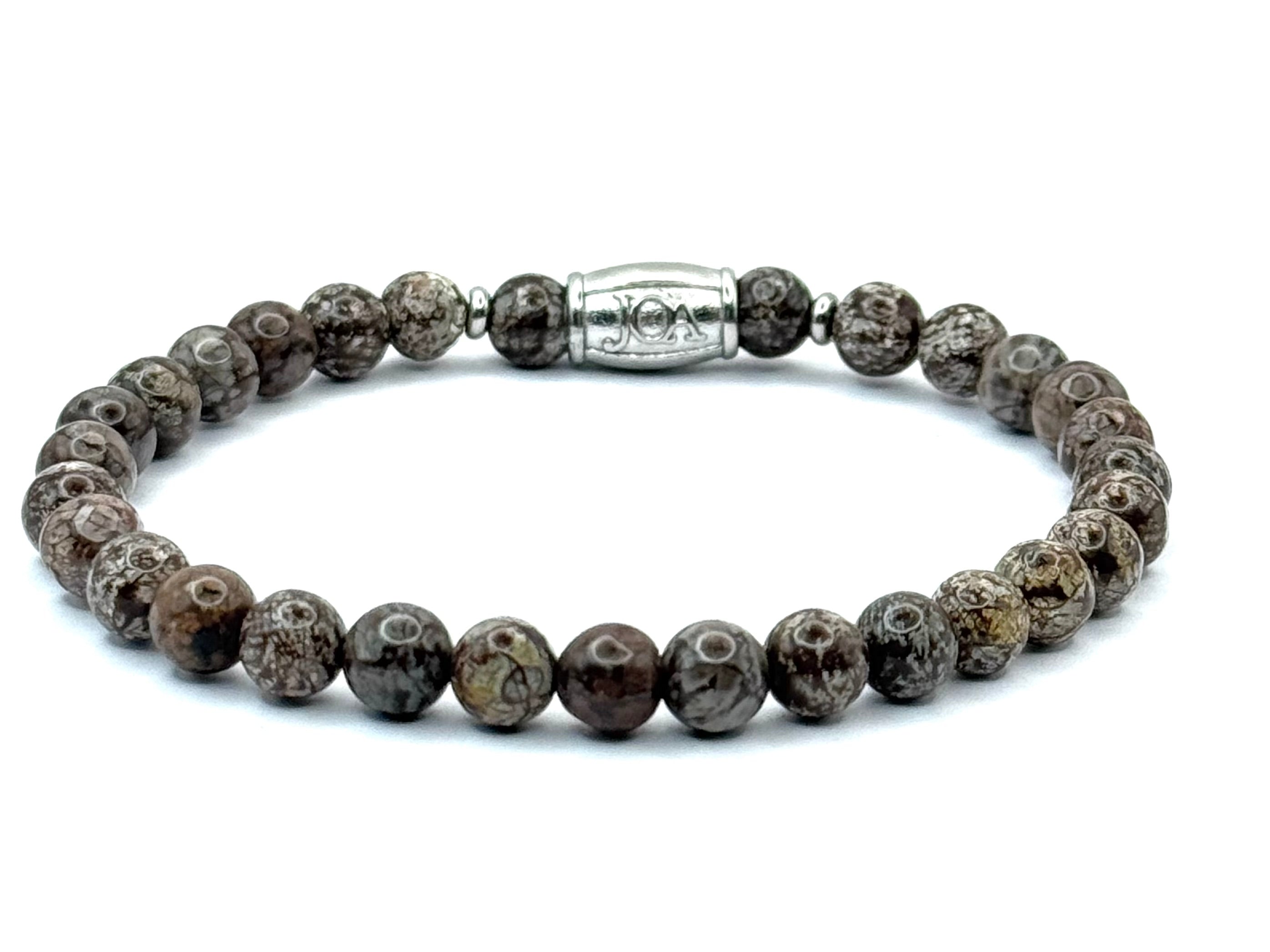 obsidiaan edelsteen armband zilver 6mm