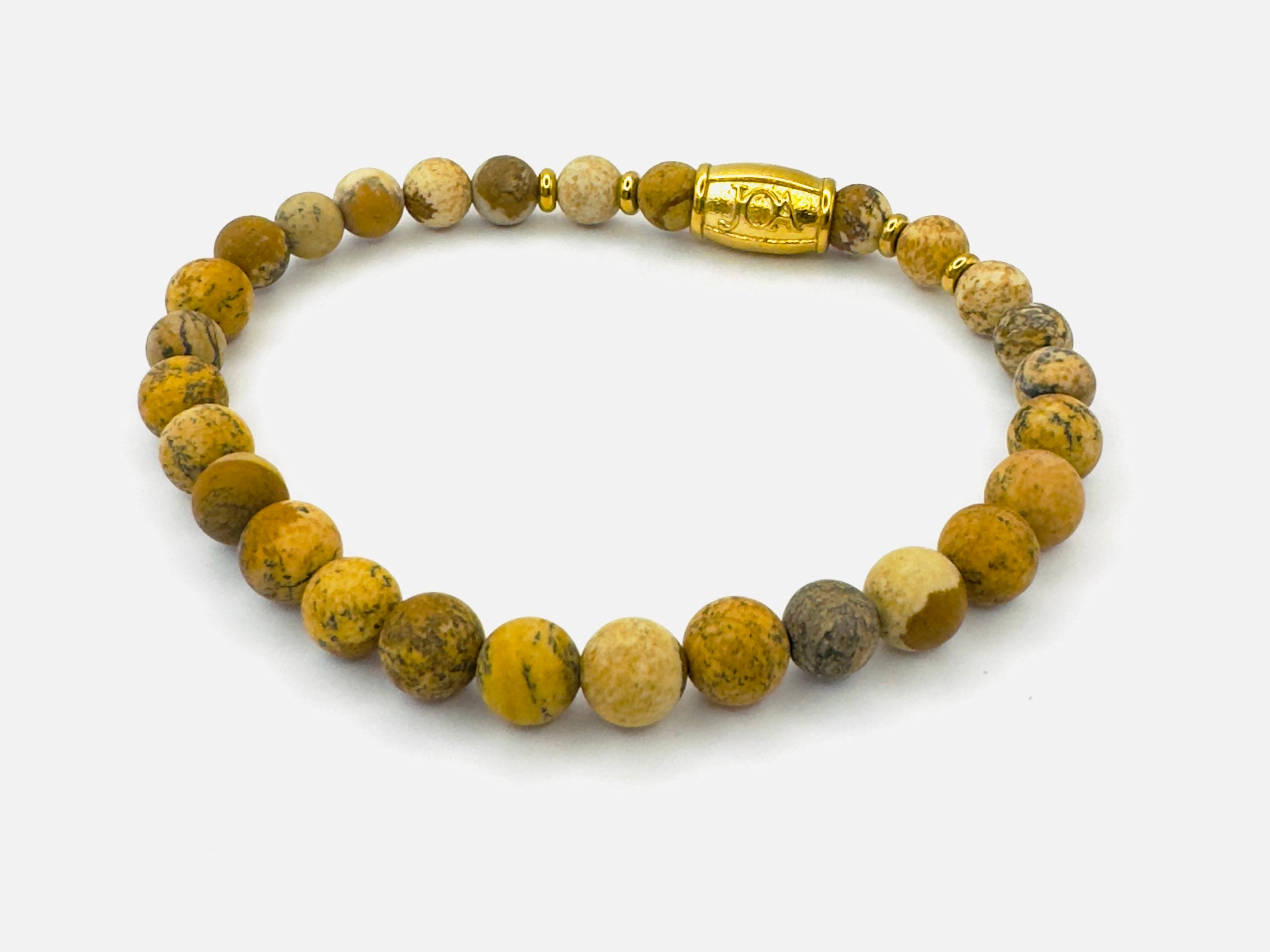 dames picture jaspis armband goud