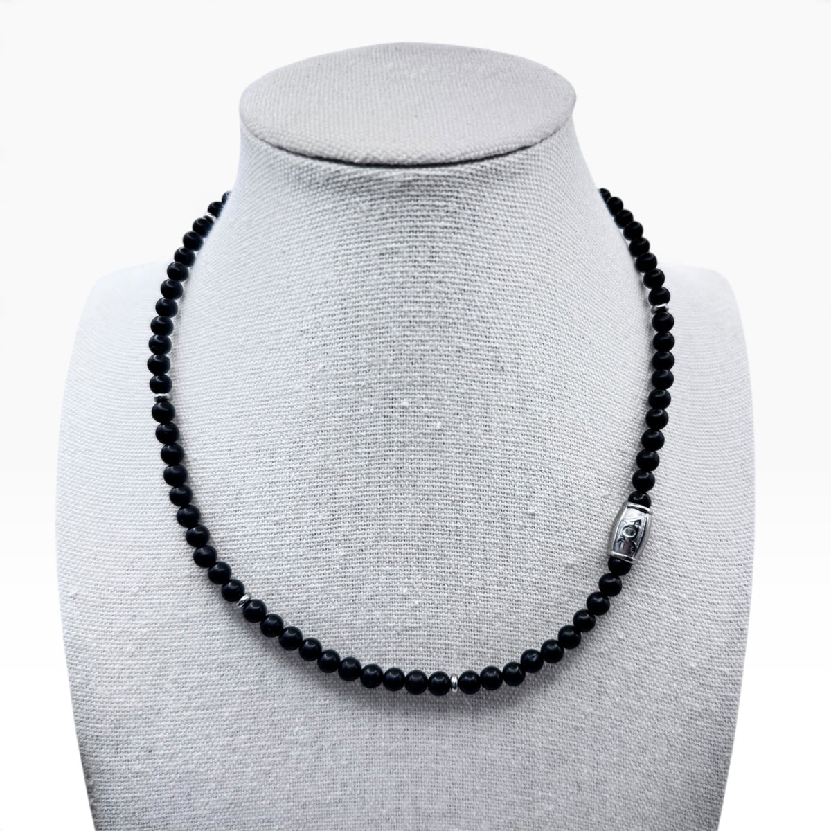 shungiet ketting 4mm zilver