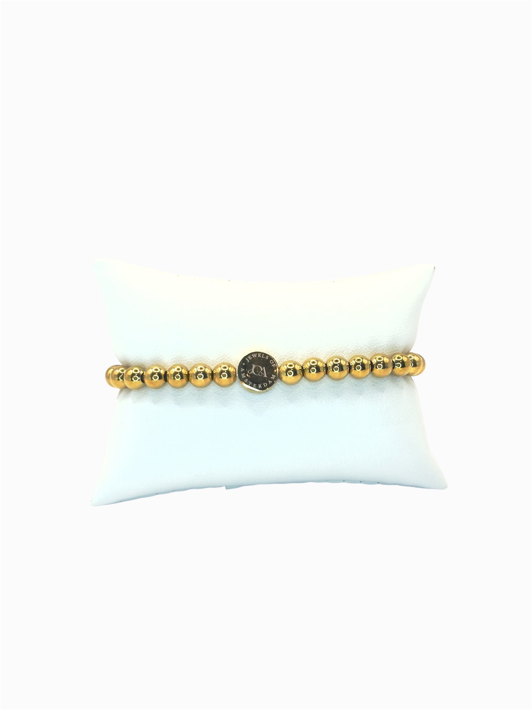 dames stainless steel armband goud